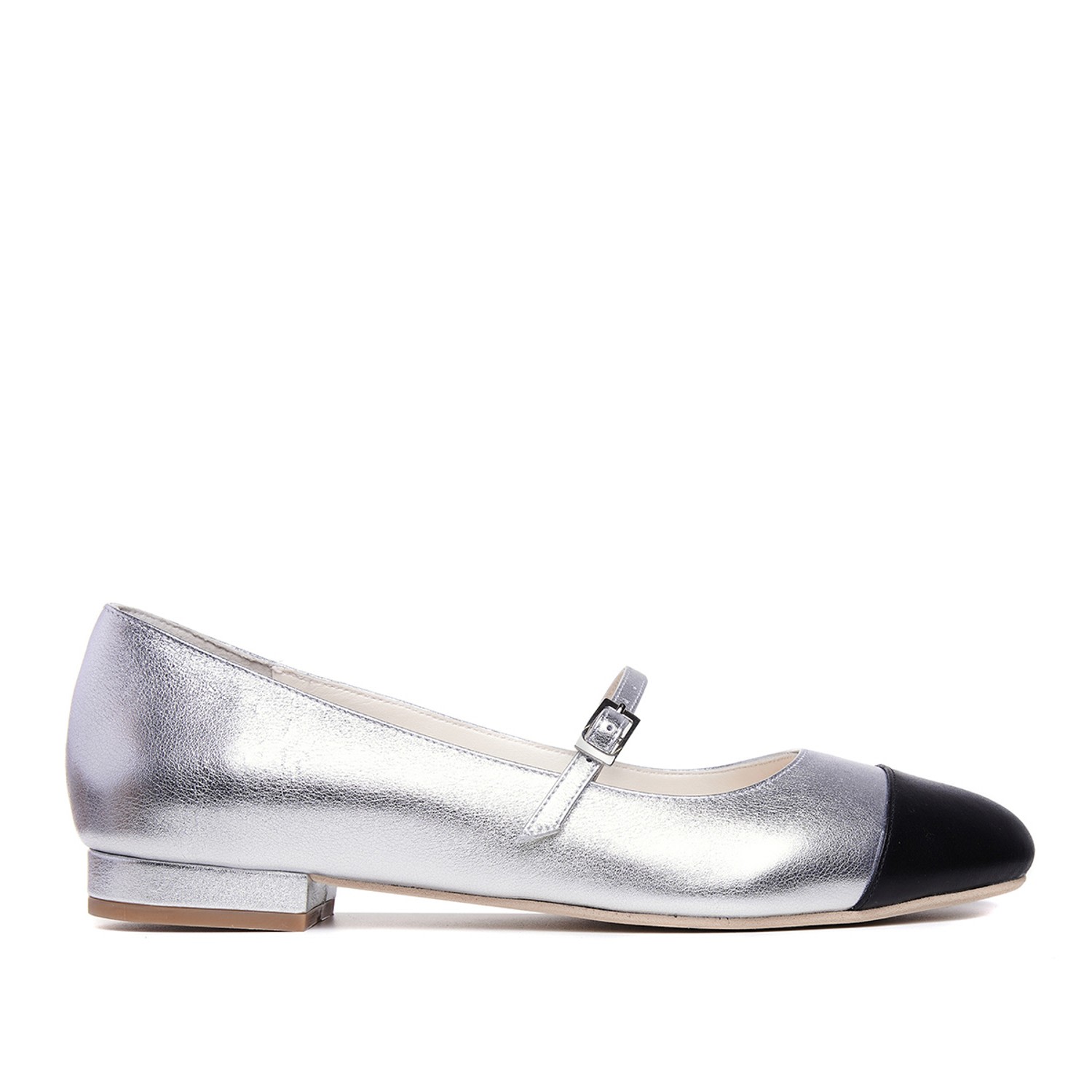 Ginissima Women's Silver Mimi Round Toe Mary-jane In Silver