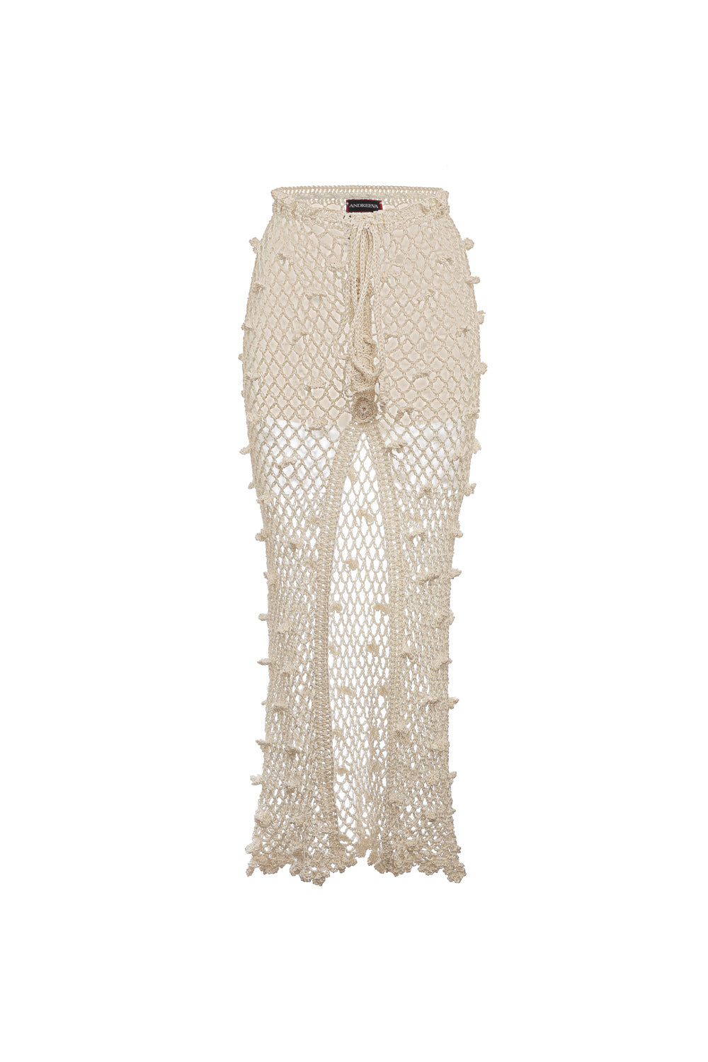 Paloma Crochet Tassel Skirt White