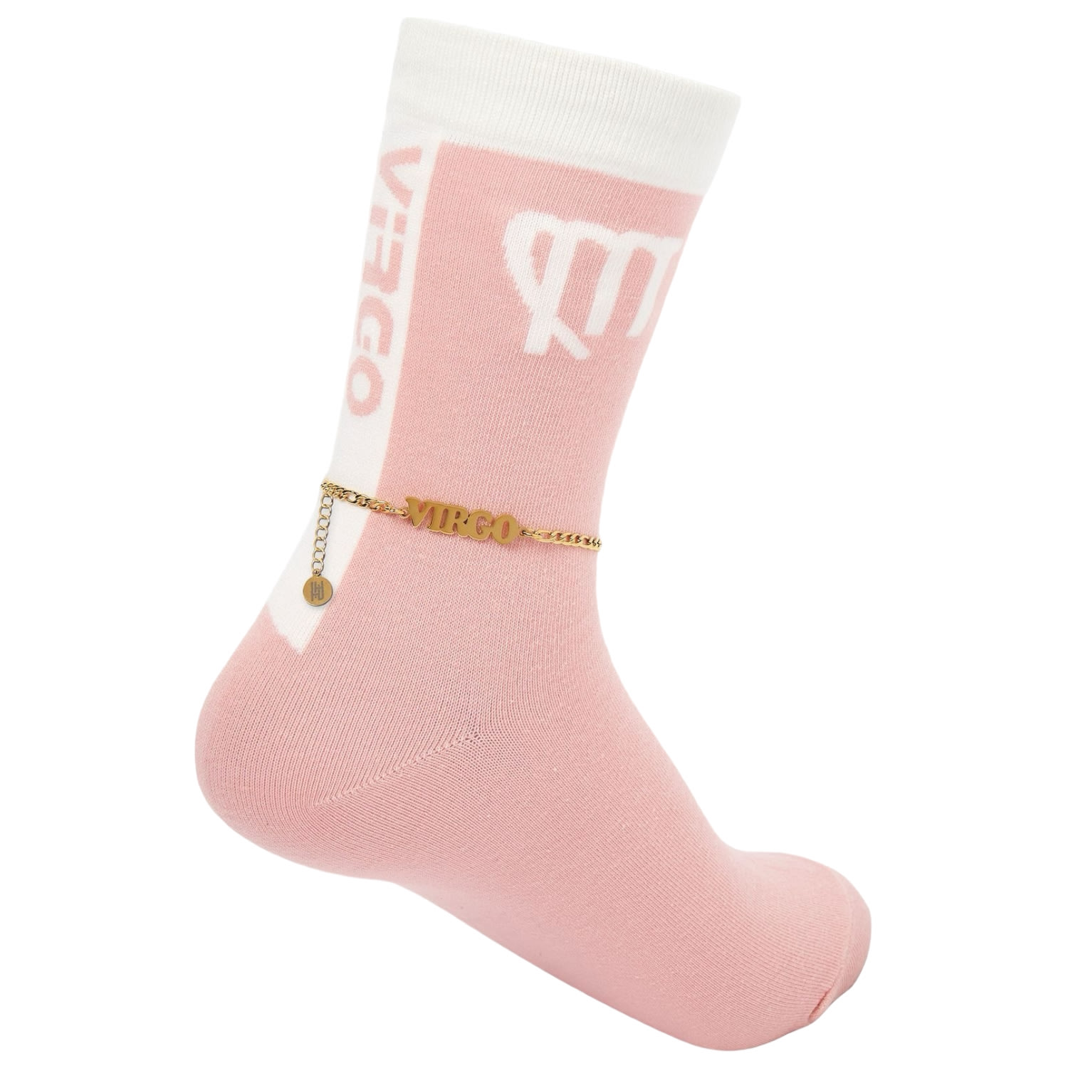 High Heel Jungle By Kathryn Eisman Women's Pink / Purple Virgo Sock And Anklet Set In Pink/purple