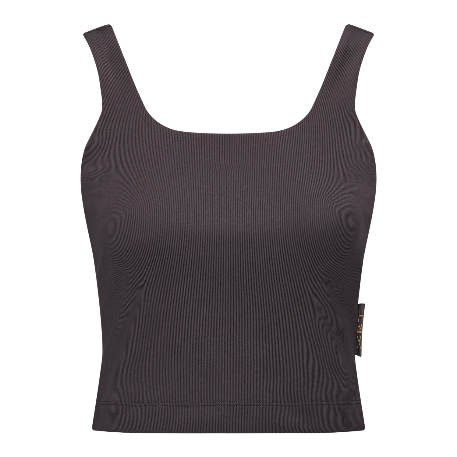 Xrt Women's Brown Exalt Slimming Sleeveless Rib Top Ground In Brown