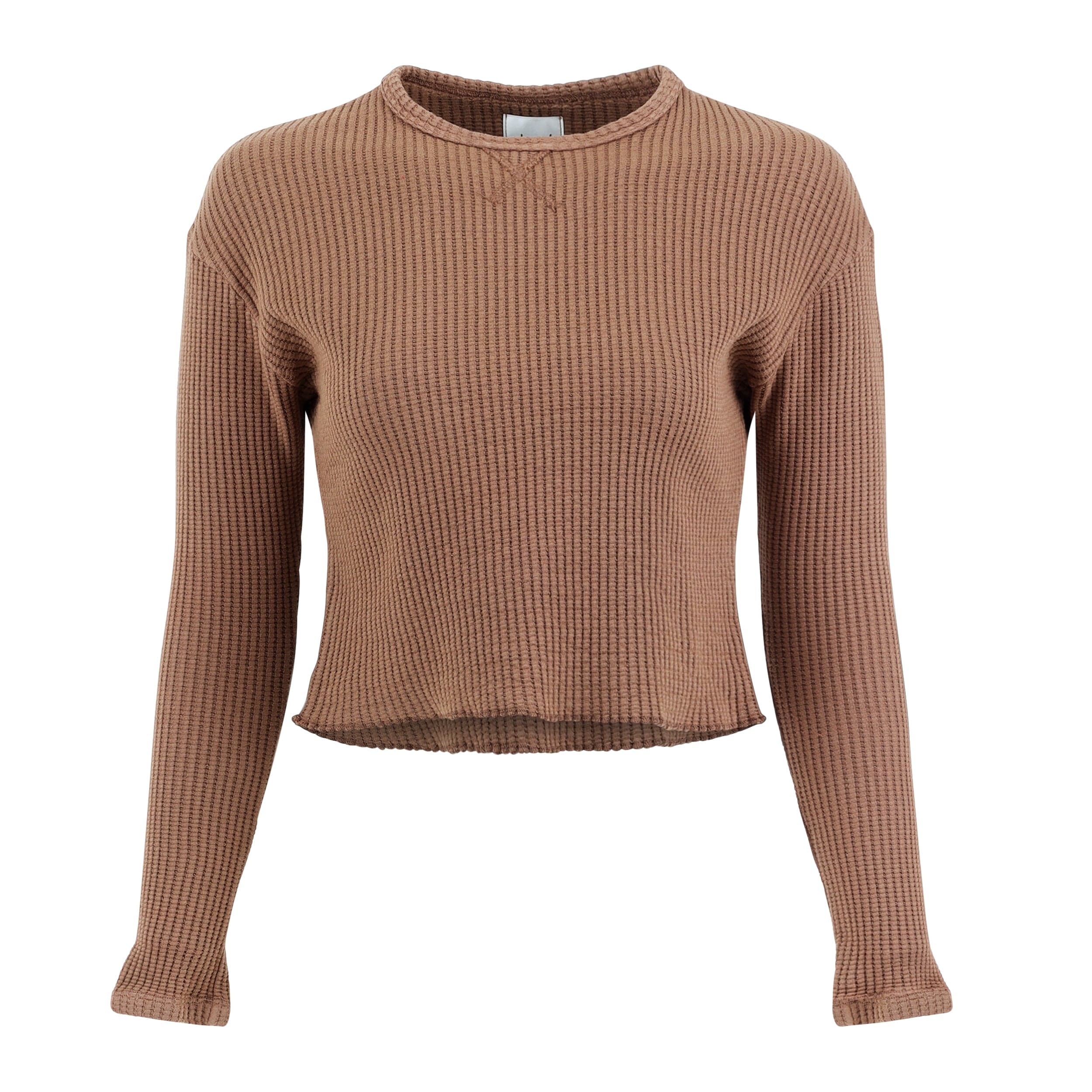 Women’s Fiona Organic Cotton Waffle Thermal Pullover Top - Cocoa Extra Large Lezat