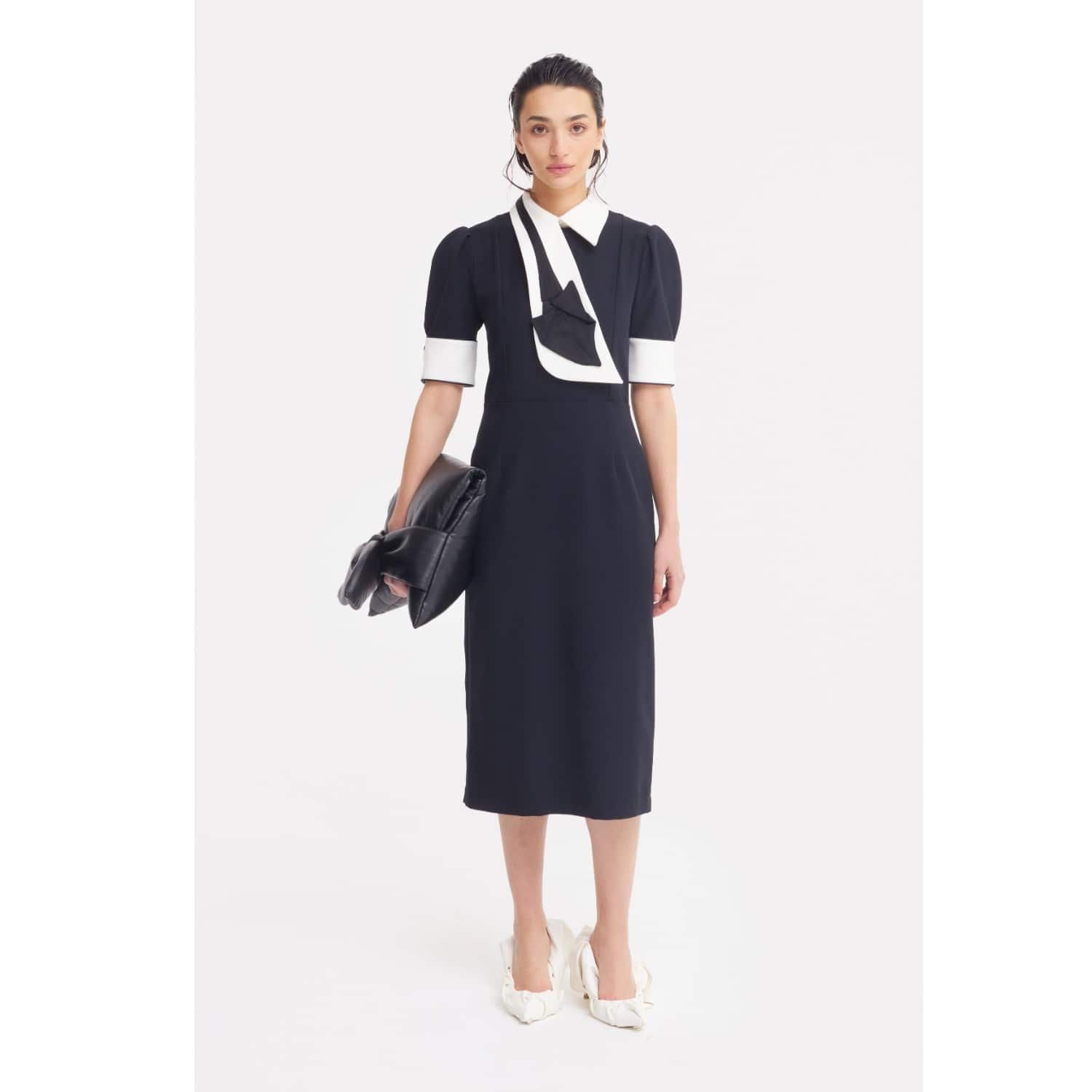 fitted dress with collar Laviye African Print Midi Dress main image 0