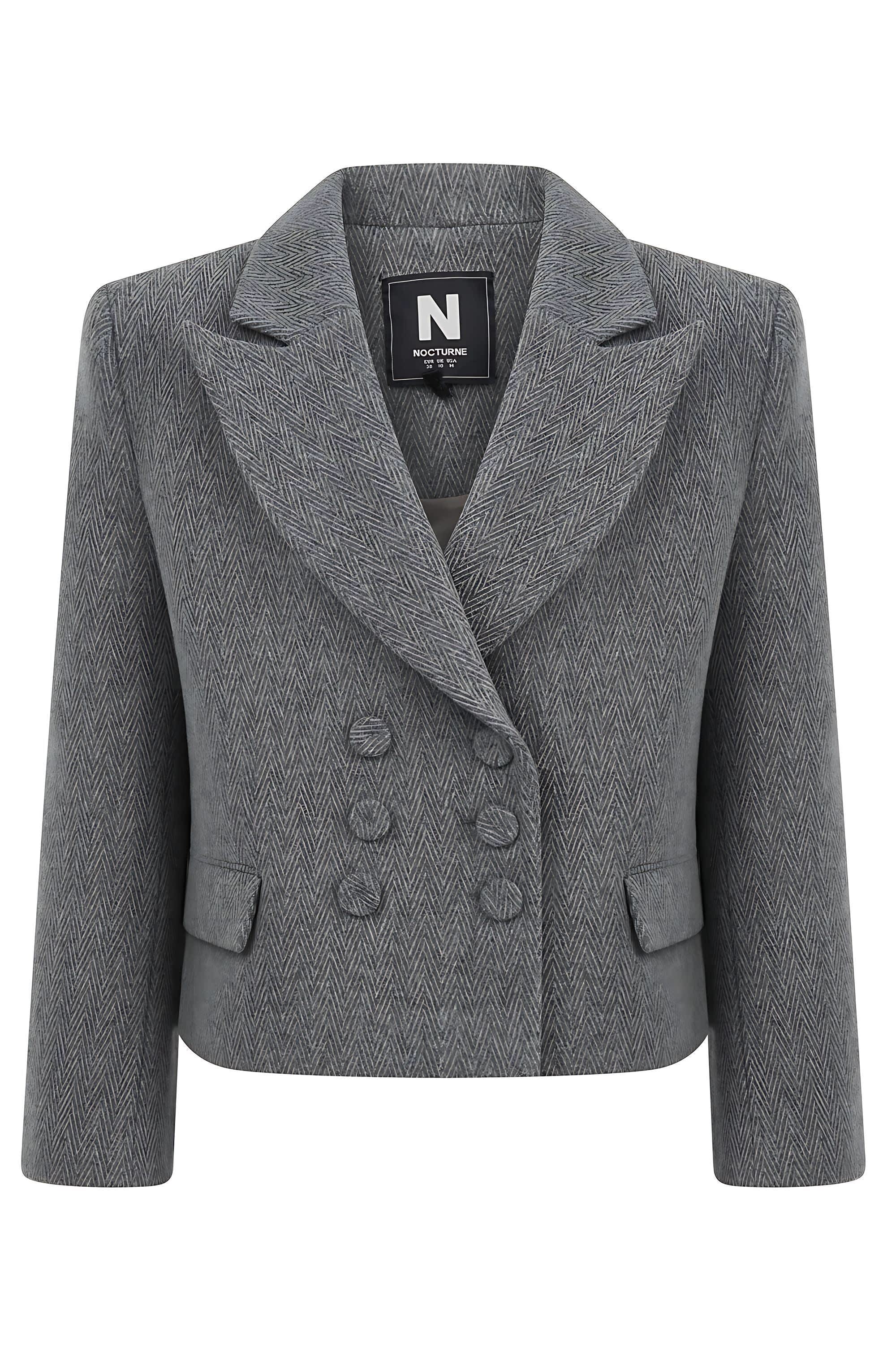 Oversized Padded Shoulder Jacket | NOCTURNE | Wolf & Badger