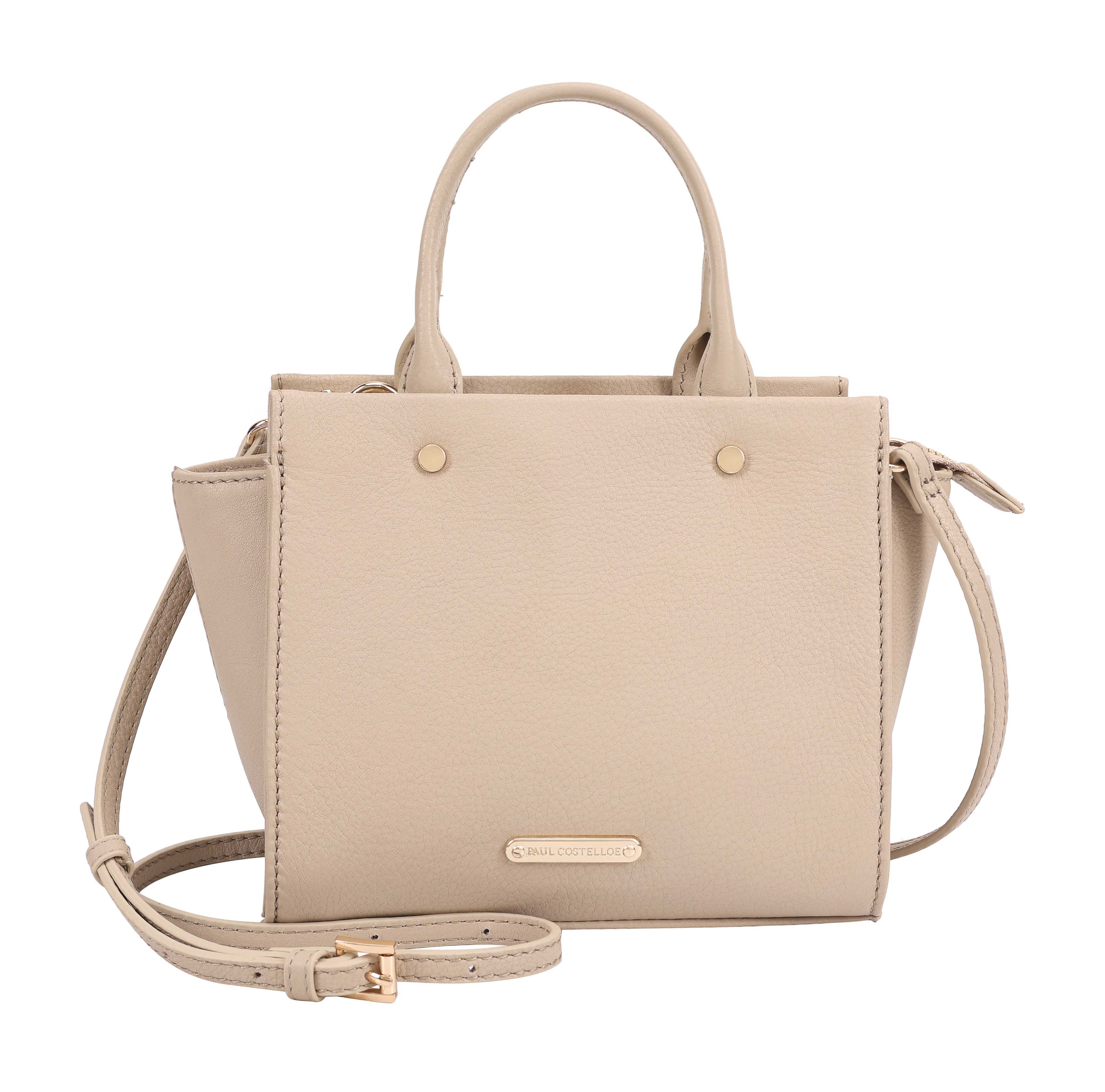 Paul Costelloe Women's White Drini Leather Crossbody Bag - Doeskin