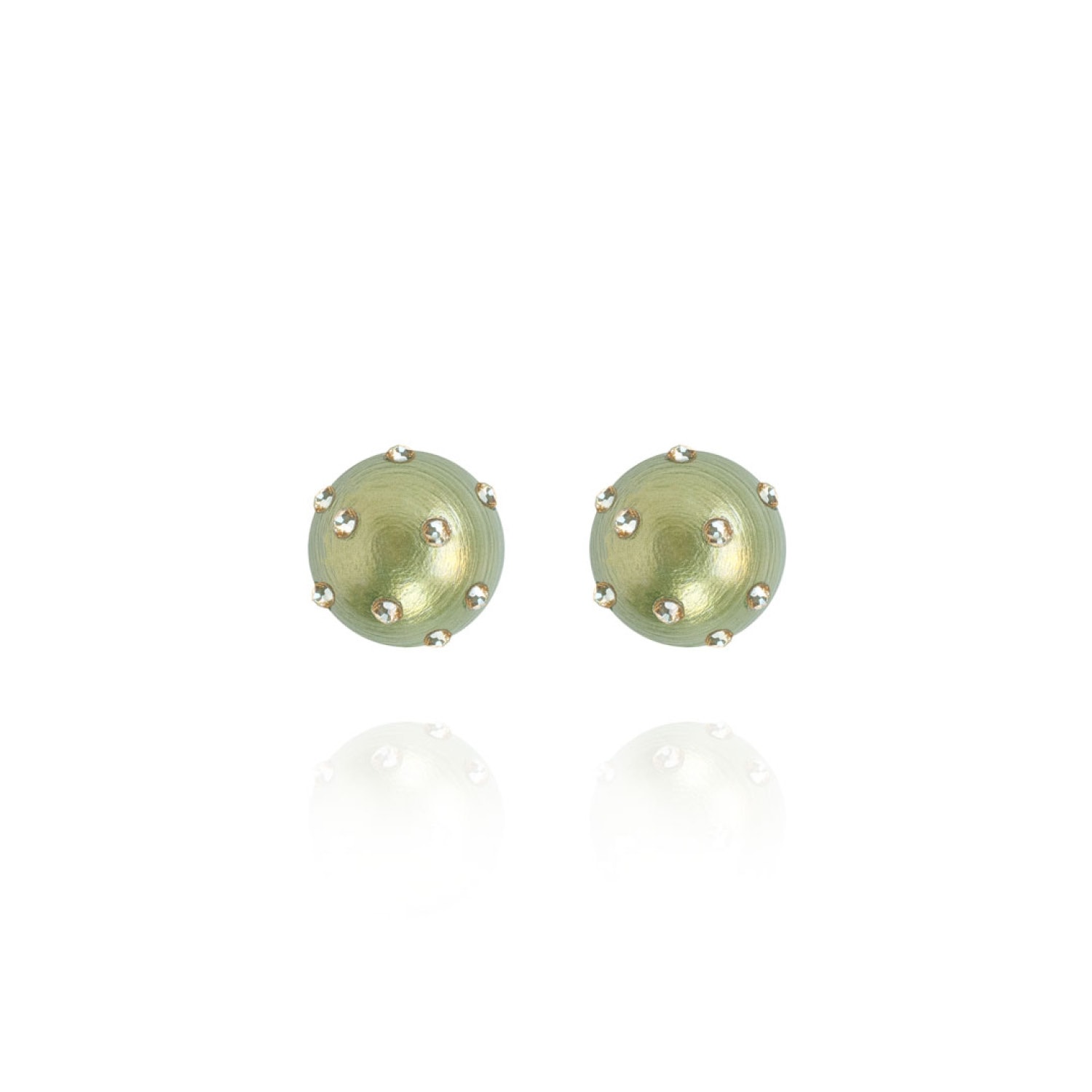 Saule Label Women's Green Gaia Jet Petite Earrings In Lime Twist
