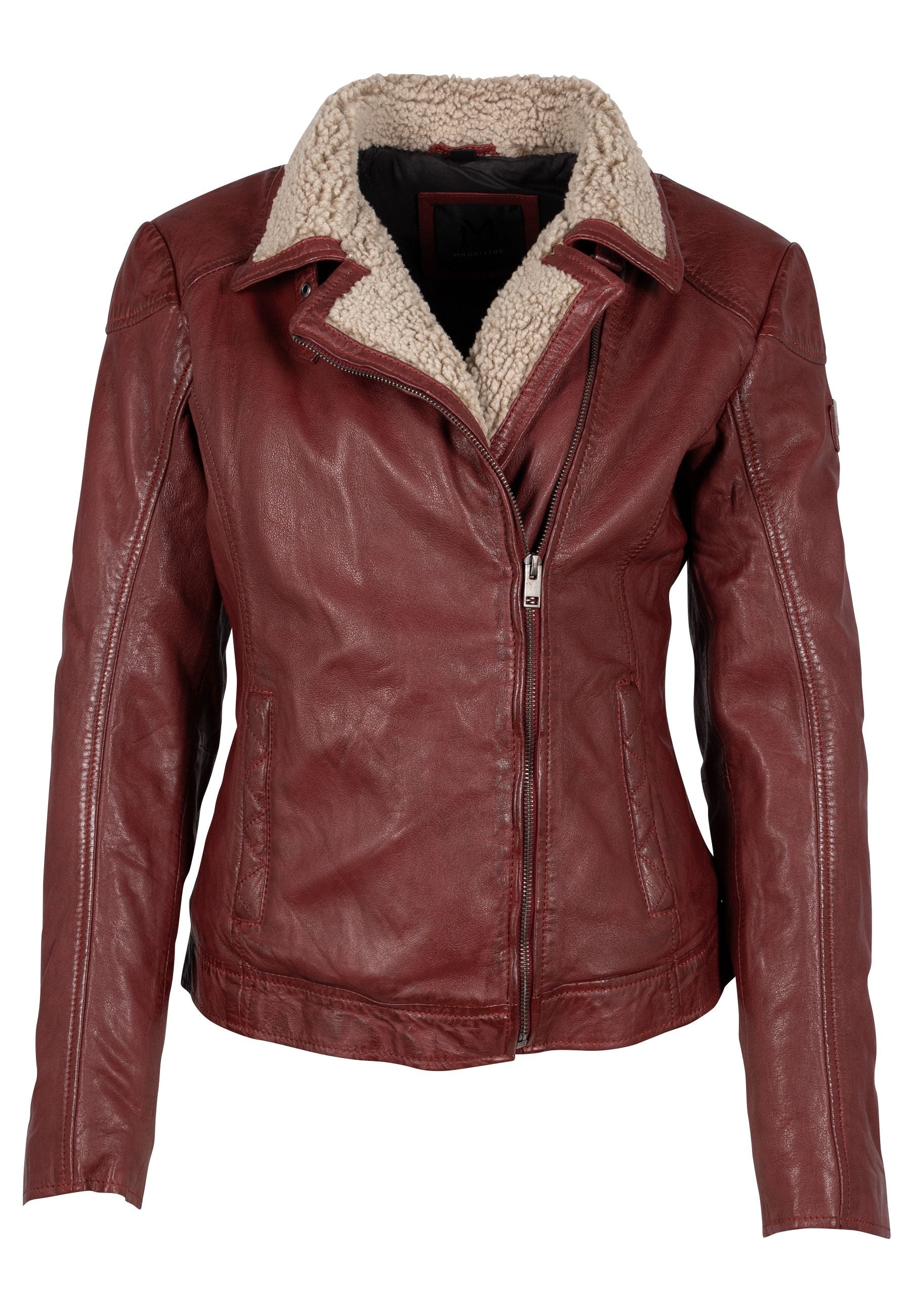 Mauritius Women's Jenja Rf Leather Jacket, Red In Red