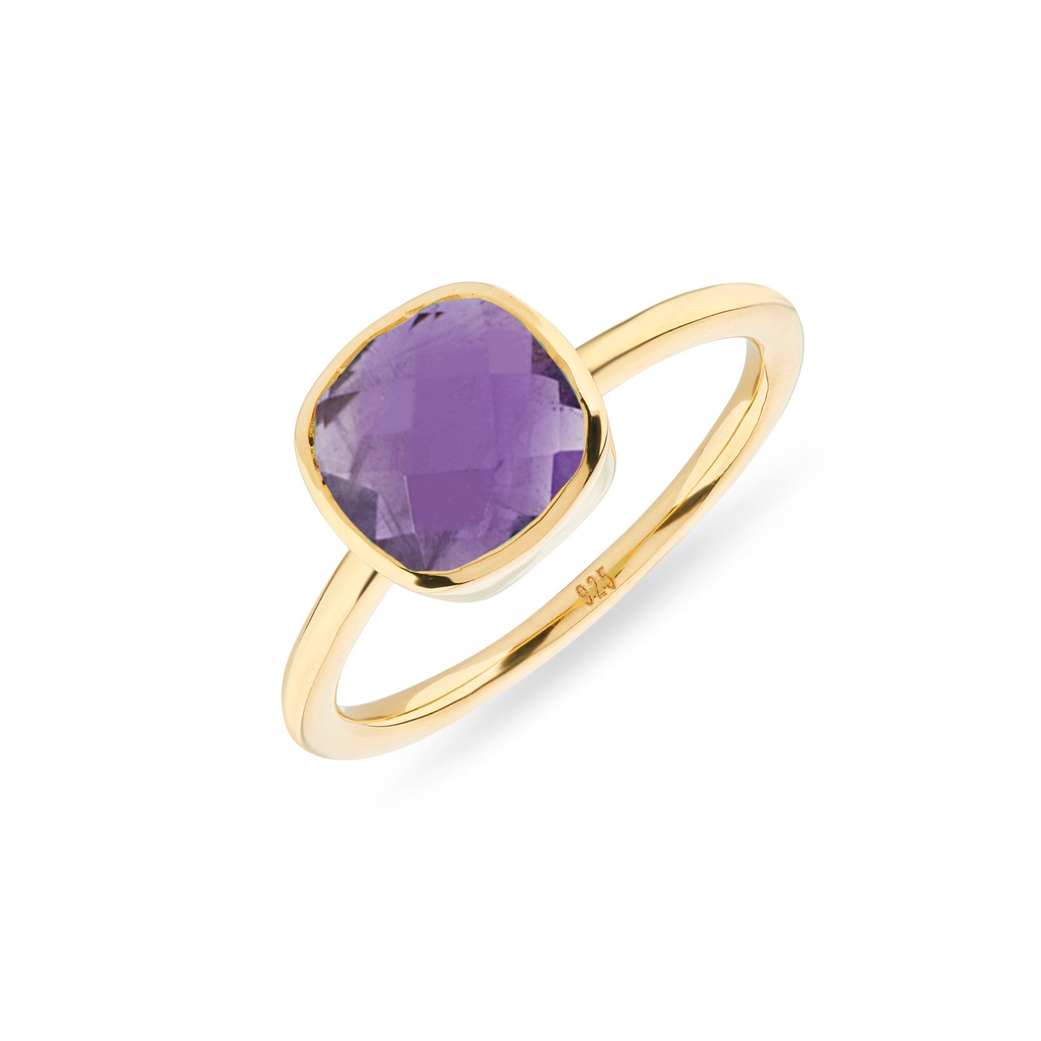 Auree Jewellery Women's Purple Mondello Amethyst Gold Vermeil Ring In Purple