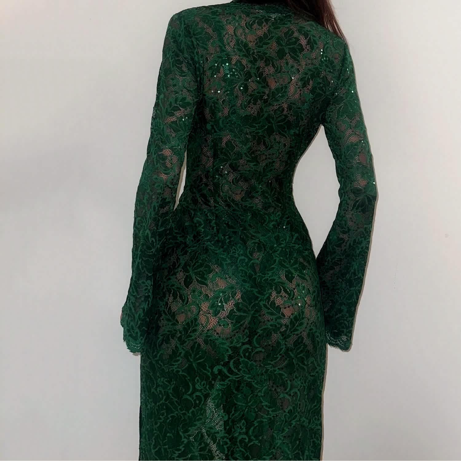 Venus Green Lace Robe | Empress Mimi | Wolf & Badger