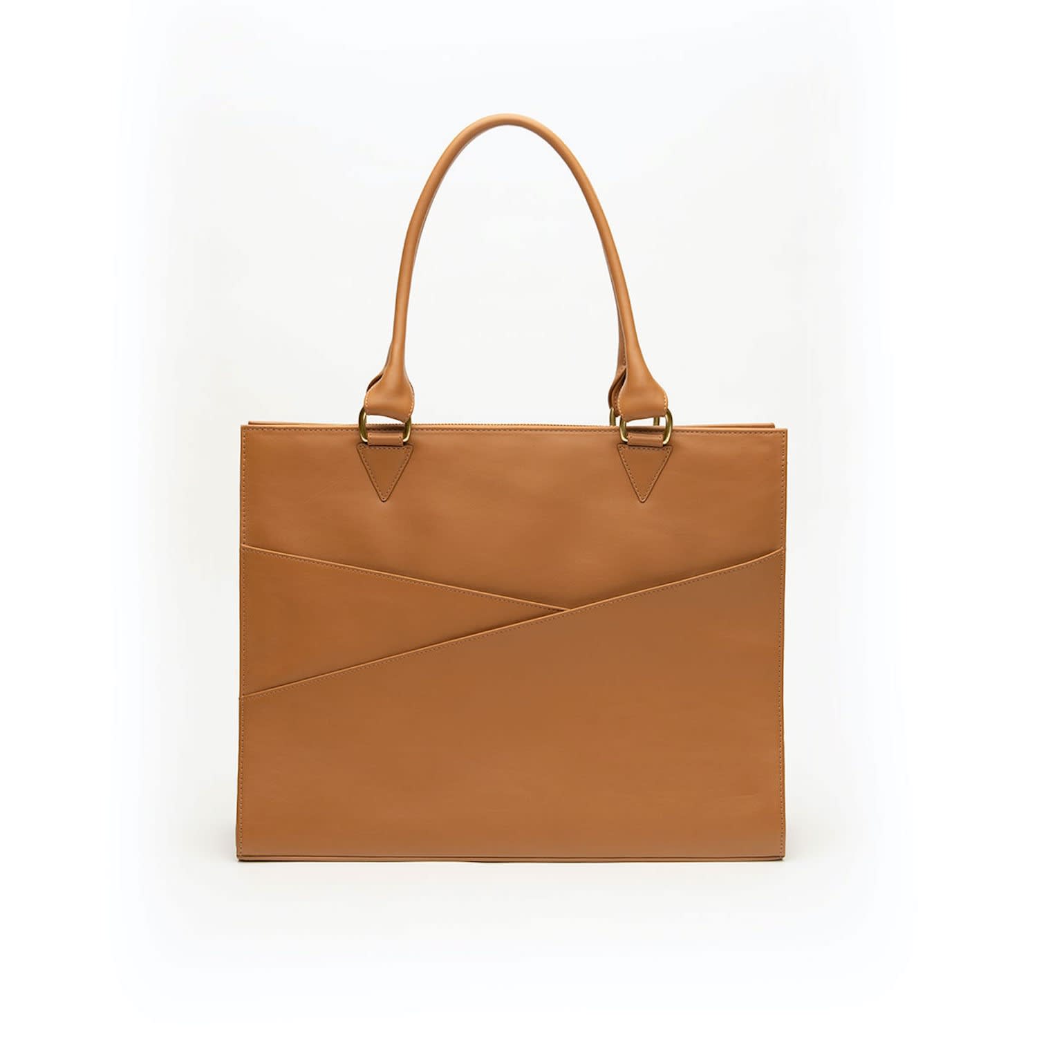 structured leather tote