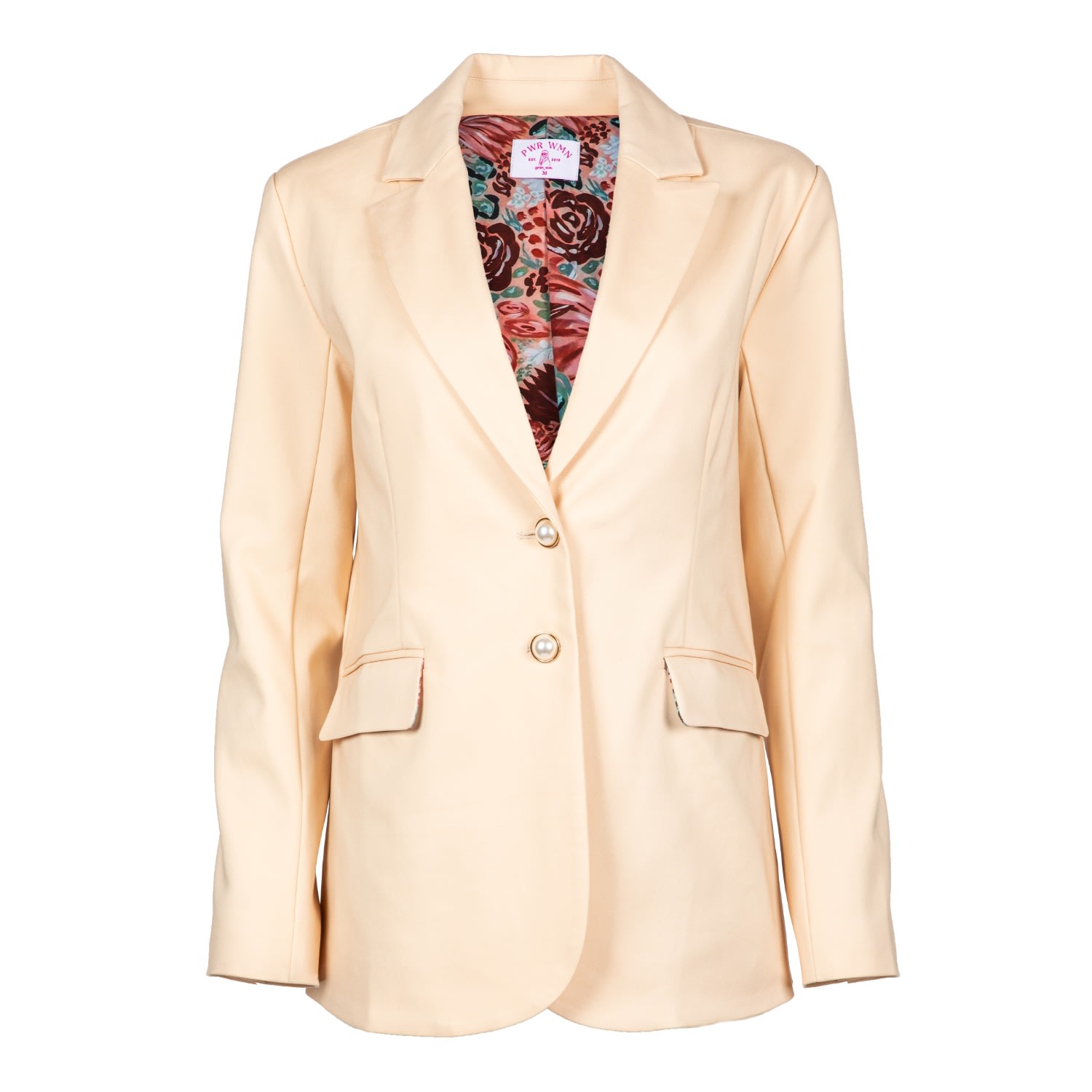 Women’s Neutrals The "I’ll Have What She’s Having" Cream Boyfriend Pwr Wmn Blazer Suit Jacket Xxl