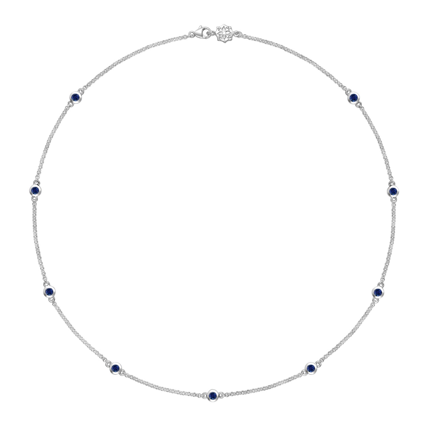 Women’s Blue Sapphire Twinkle Chain Necklace In Sterling Silver Dower & Hall