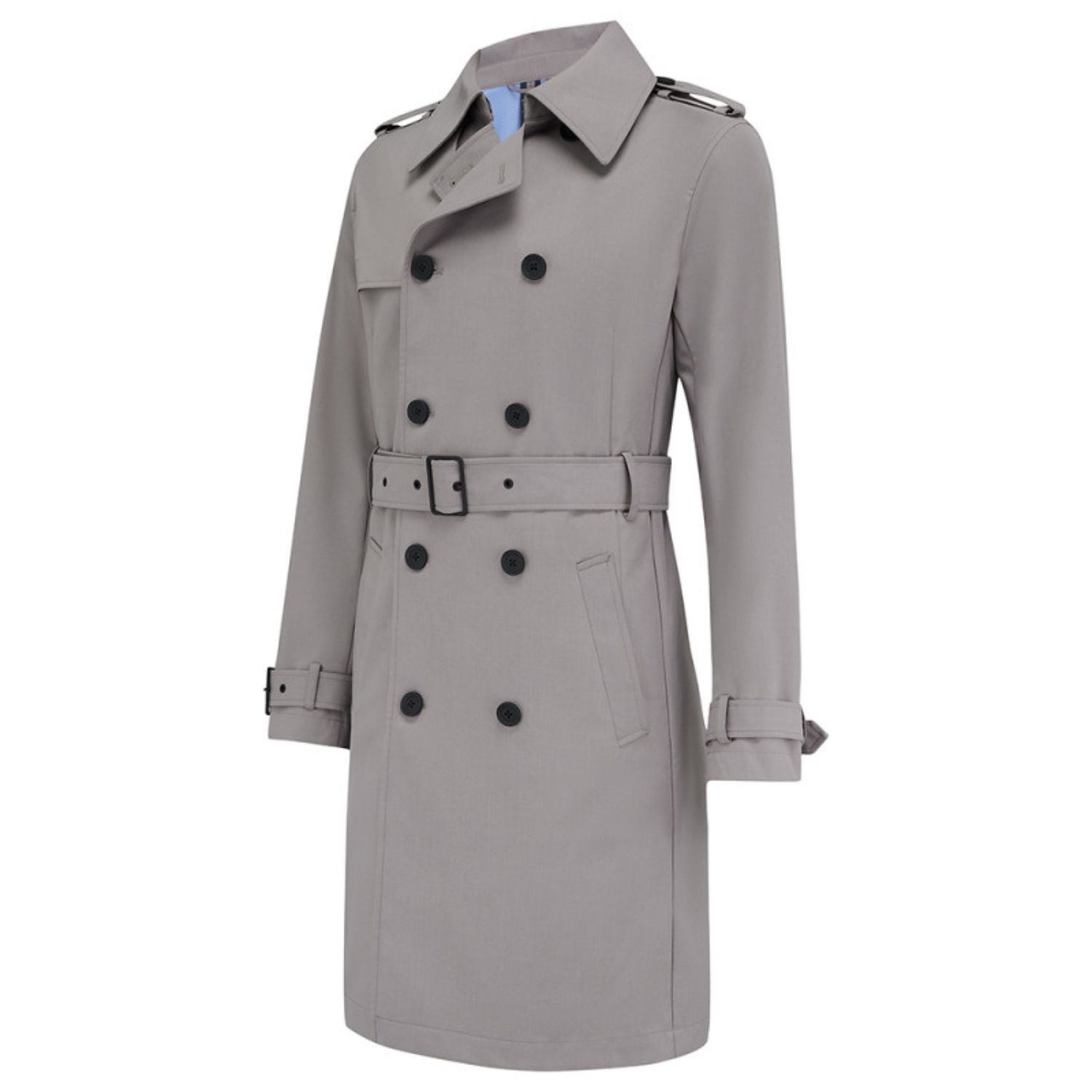 Guards London Men's Grey Beacon Unlined Trench Coat - Putty In Grey