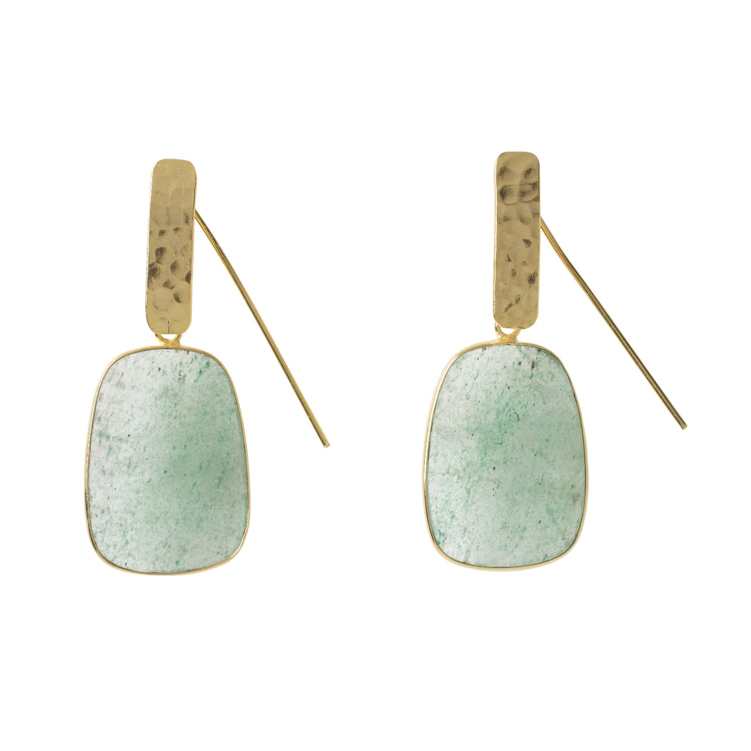 Yaa Yaa London Women's Green / Gold Green Strawberry Quartz Egypt Gold Earrings