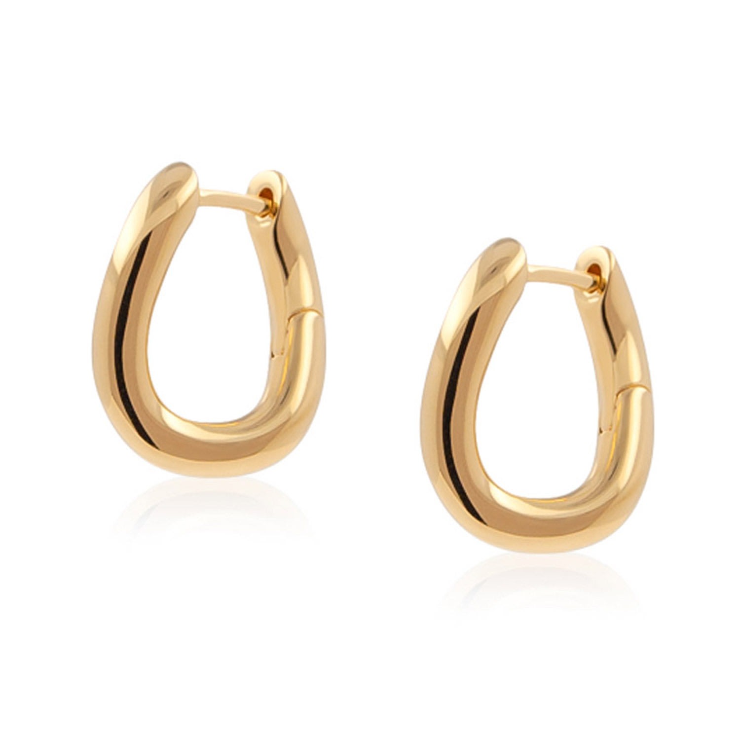 Cote Cache Women's Slight Twist Gold Huggie Hoop Earrings In Gold