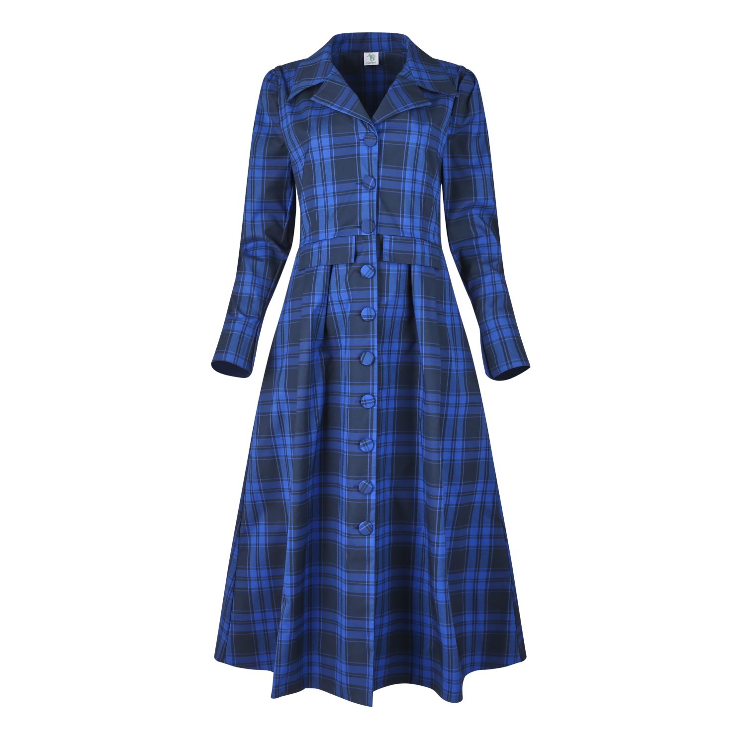 Numbat Women's Blue / Black Cora Blue Tartan Coat In Multi
