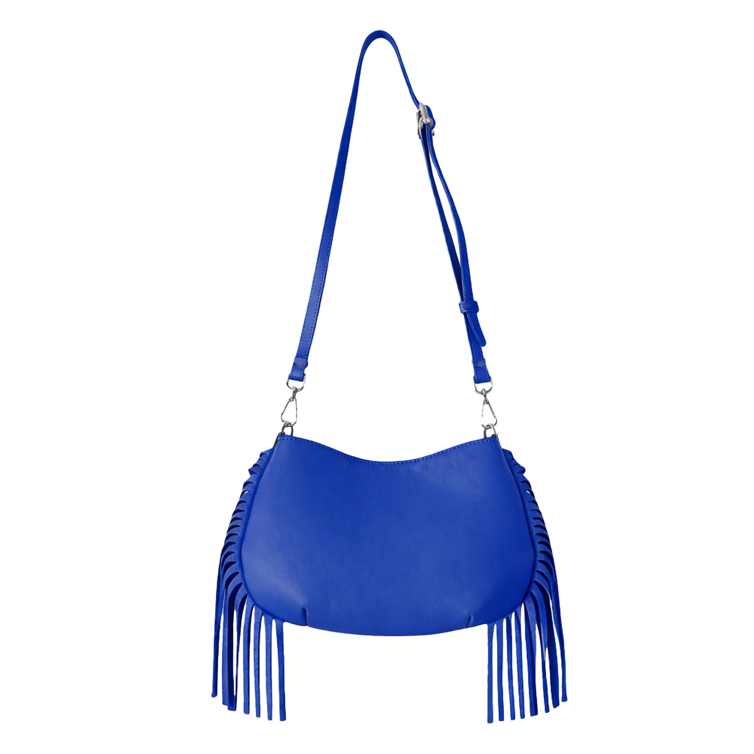Cobalt Blue Crossbody Mini Gordon Fringe Bag | F3ROG by Rana