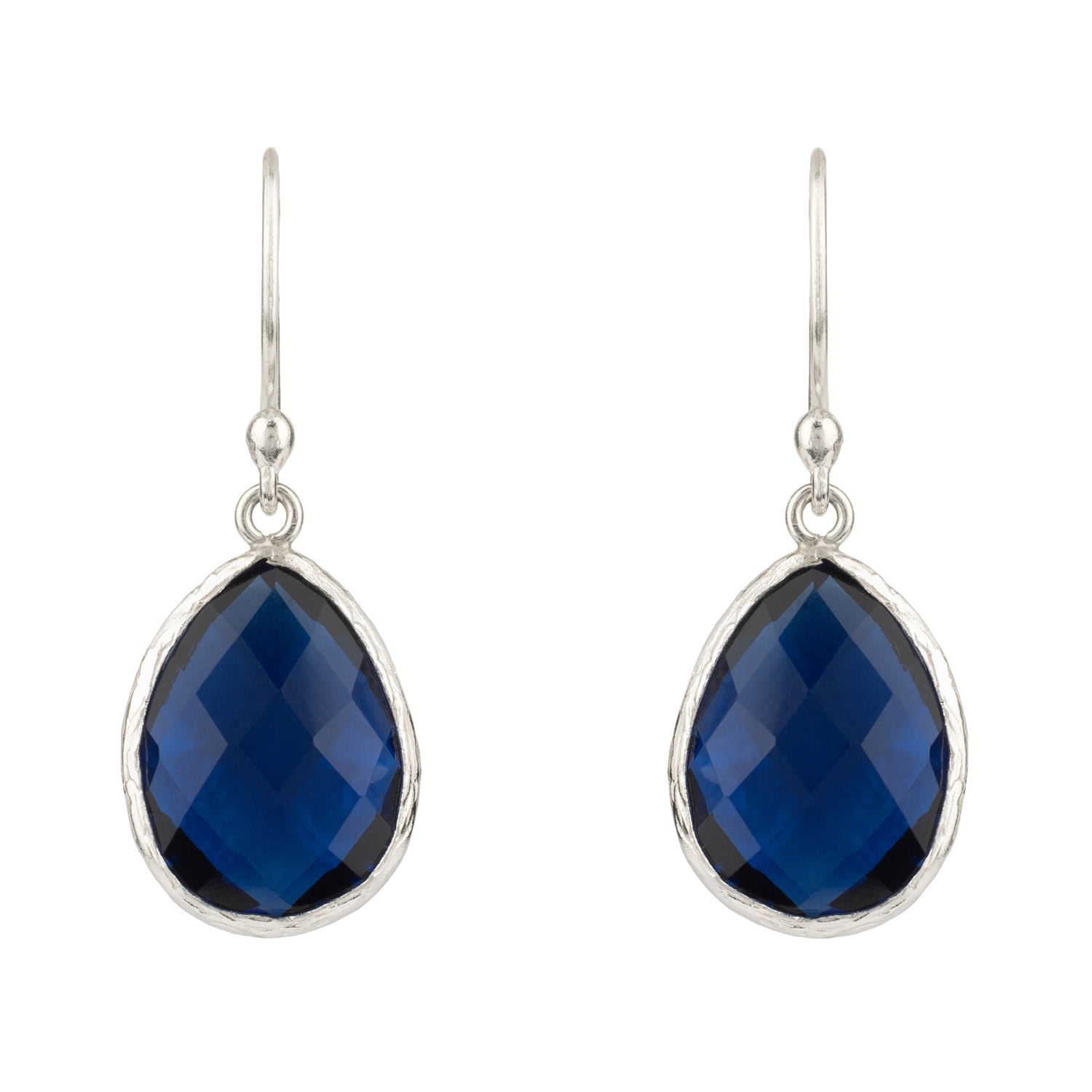 Women’s Silver / Blue Petite Drop Earrings Sapphire Hydro Silver Latelita