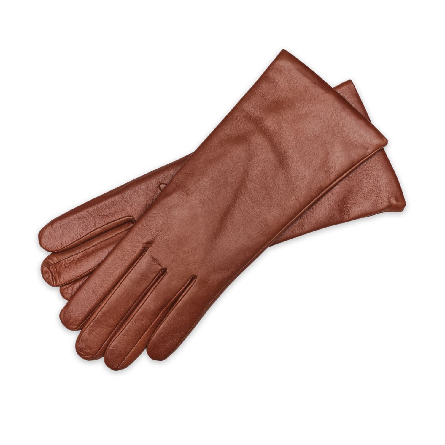 1861 Glove Manufactory Brown Marsala - Women's Minimalist Leather Gloves In Tabacco In Brown