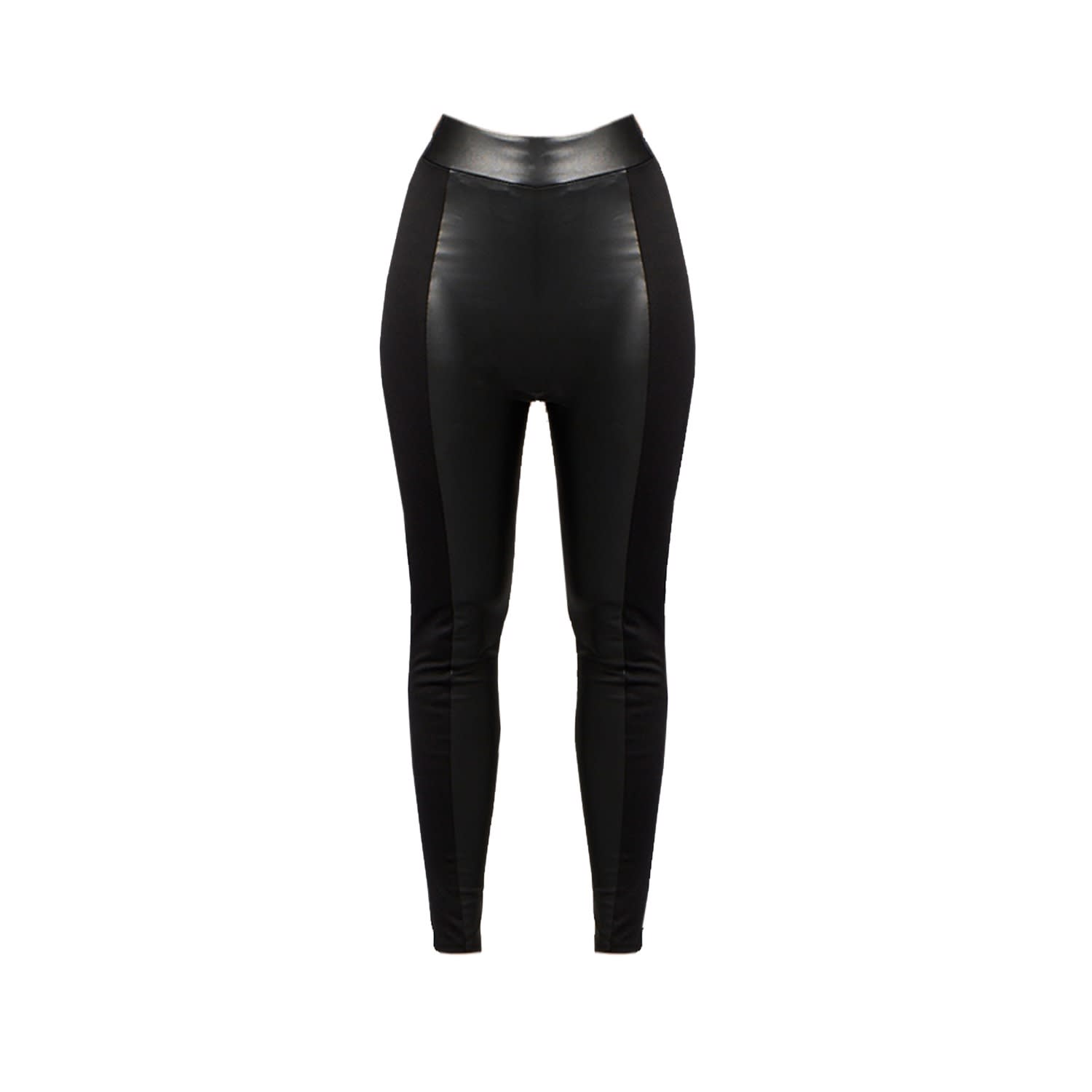 Elastane Front Slit Leggings by LIA ARAM