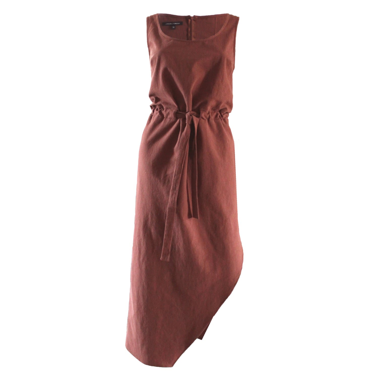 Women’s Brown Cocoa Easy Tank Cinched Waist Midi Dress Small Joeleen Torvick