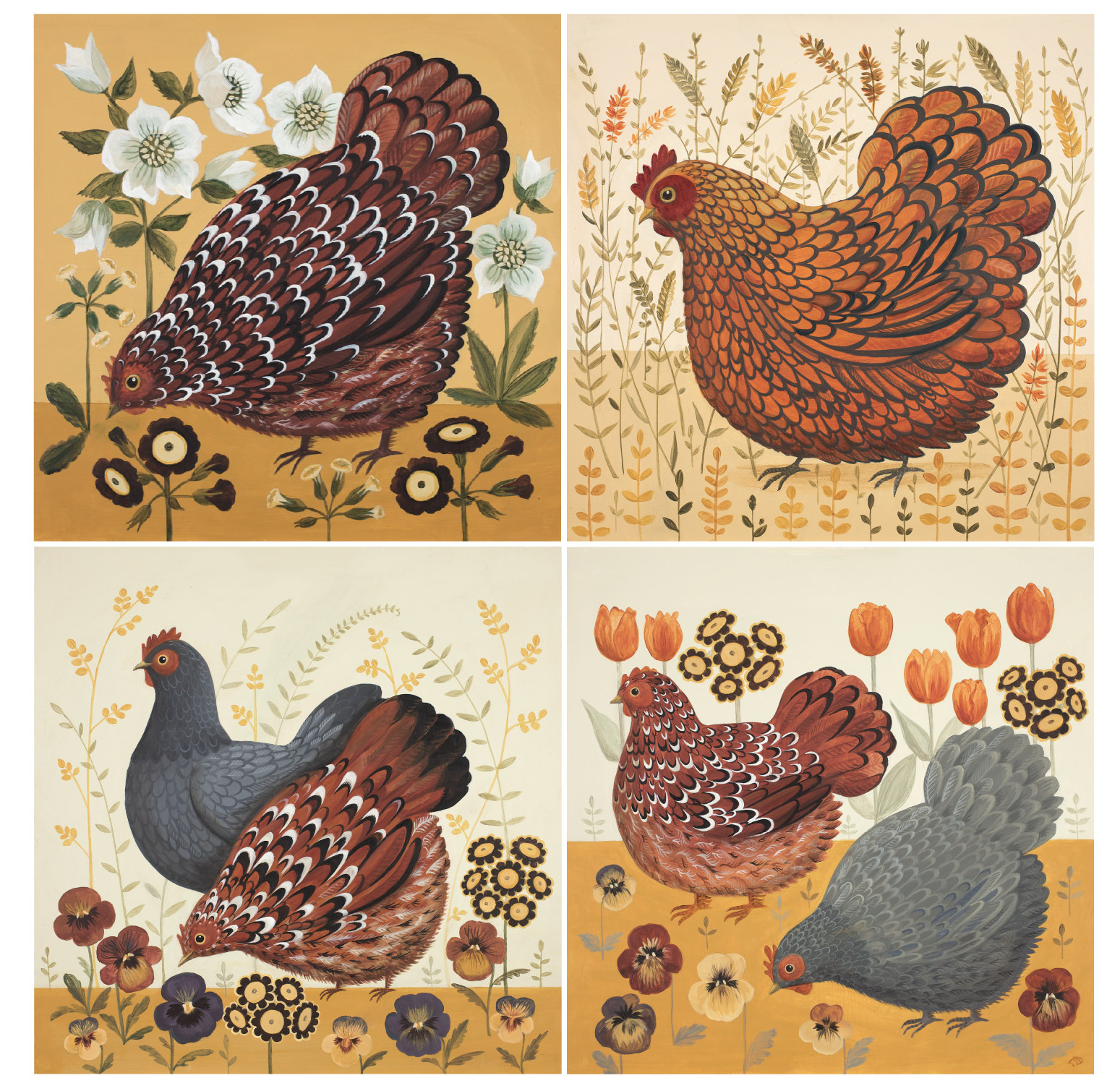 Arthur’s Hens Print Bundle Dog & Dome