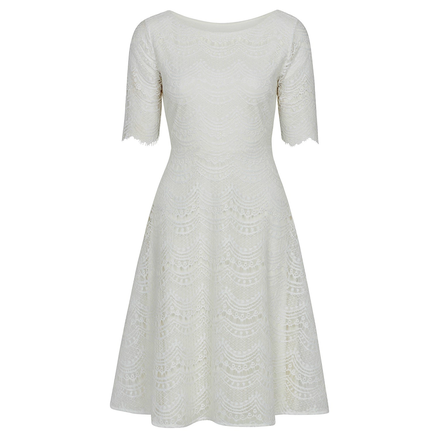 Women’s White Evie Lace Wedding Dress In Ivory Lace Xl/Xxl Alie Street London