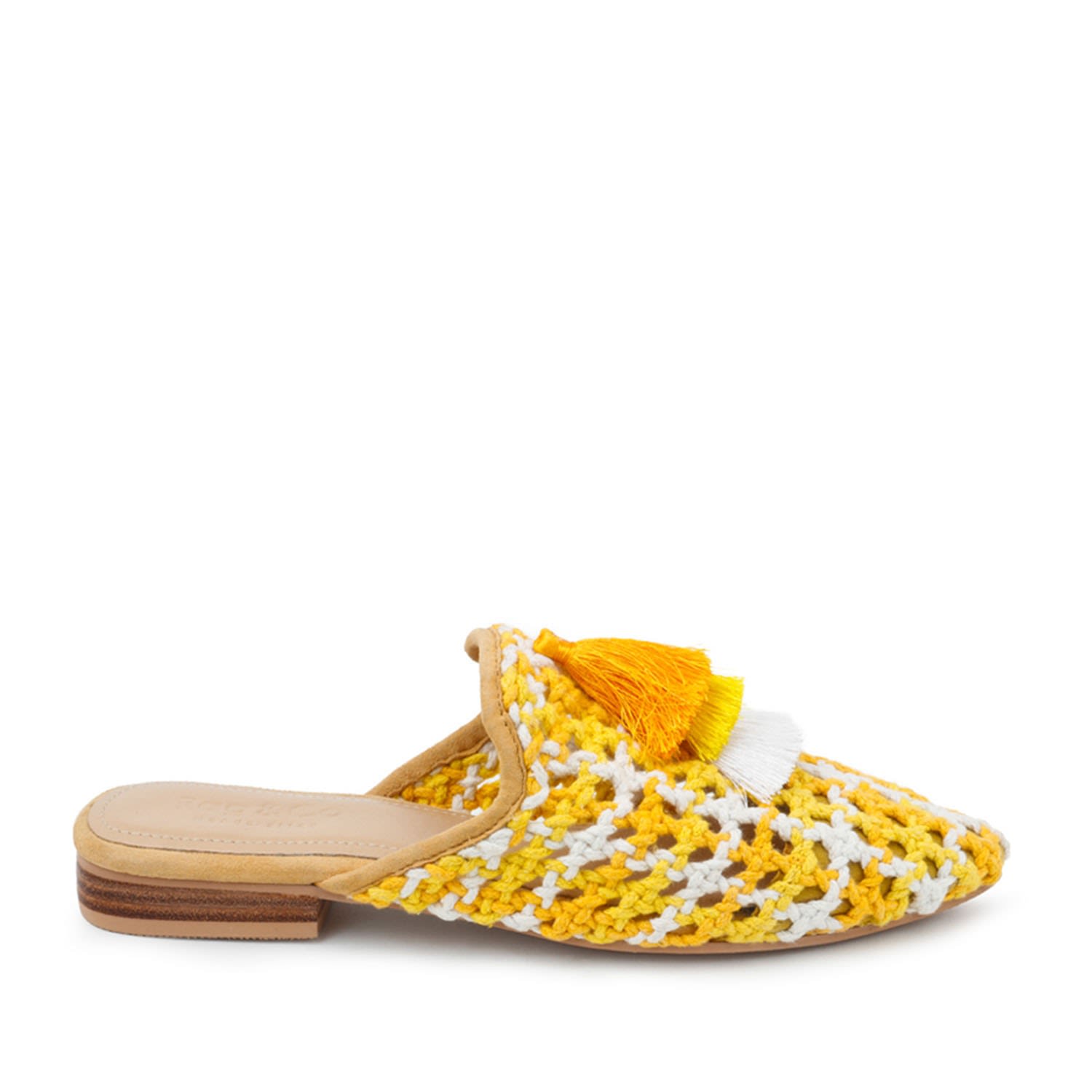 Women’s Yellow / Orange Mariana Yellow Woven Mules With Tassels 6 Uk Rag & Co.