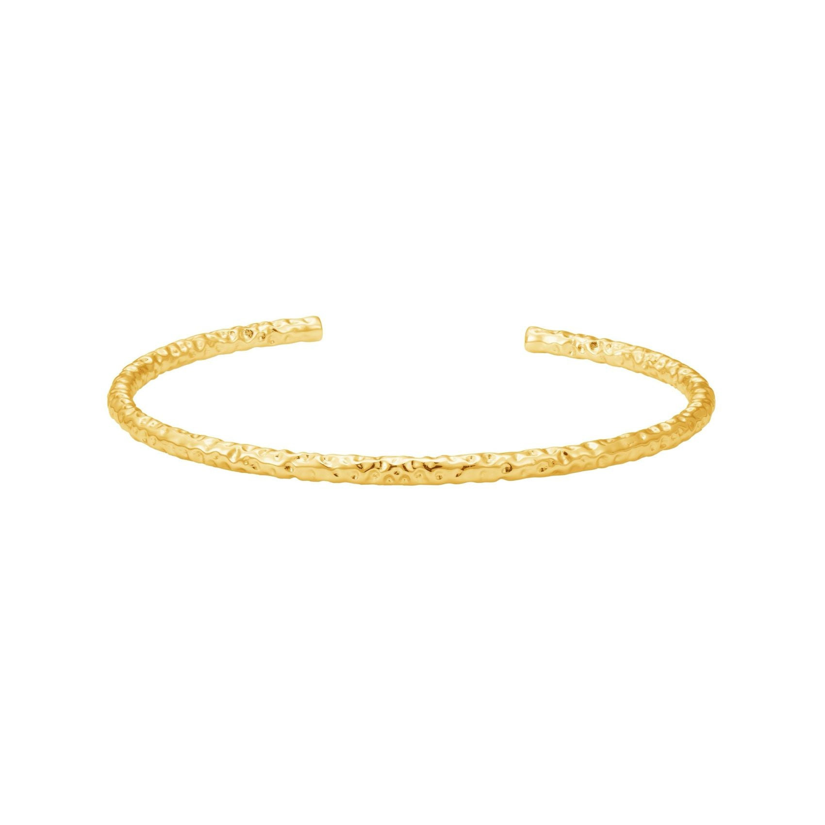 NAZZAR WOMEN'S GOLD SLIM HAMMERED BANGLE