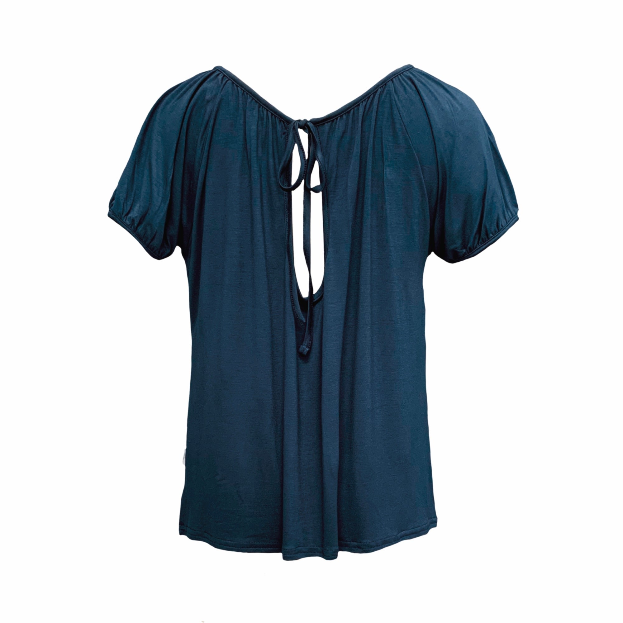 Women’s Blue Posey Gathered Top In French Navy Small Frock Tales