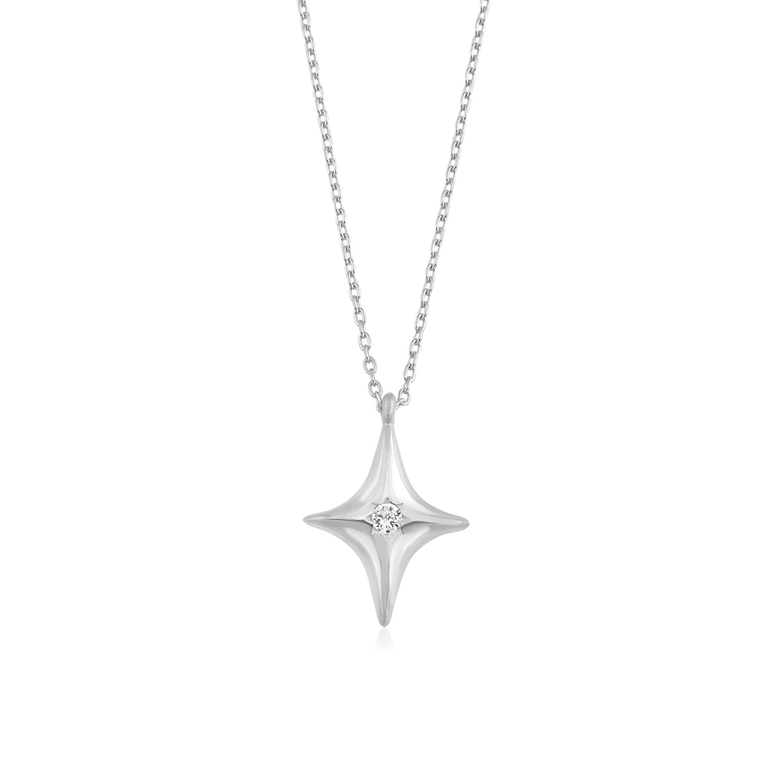 The Pheia Women's Silver North Star Necklace