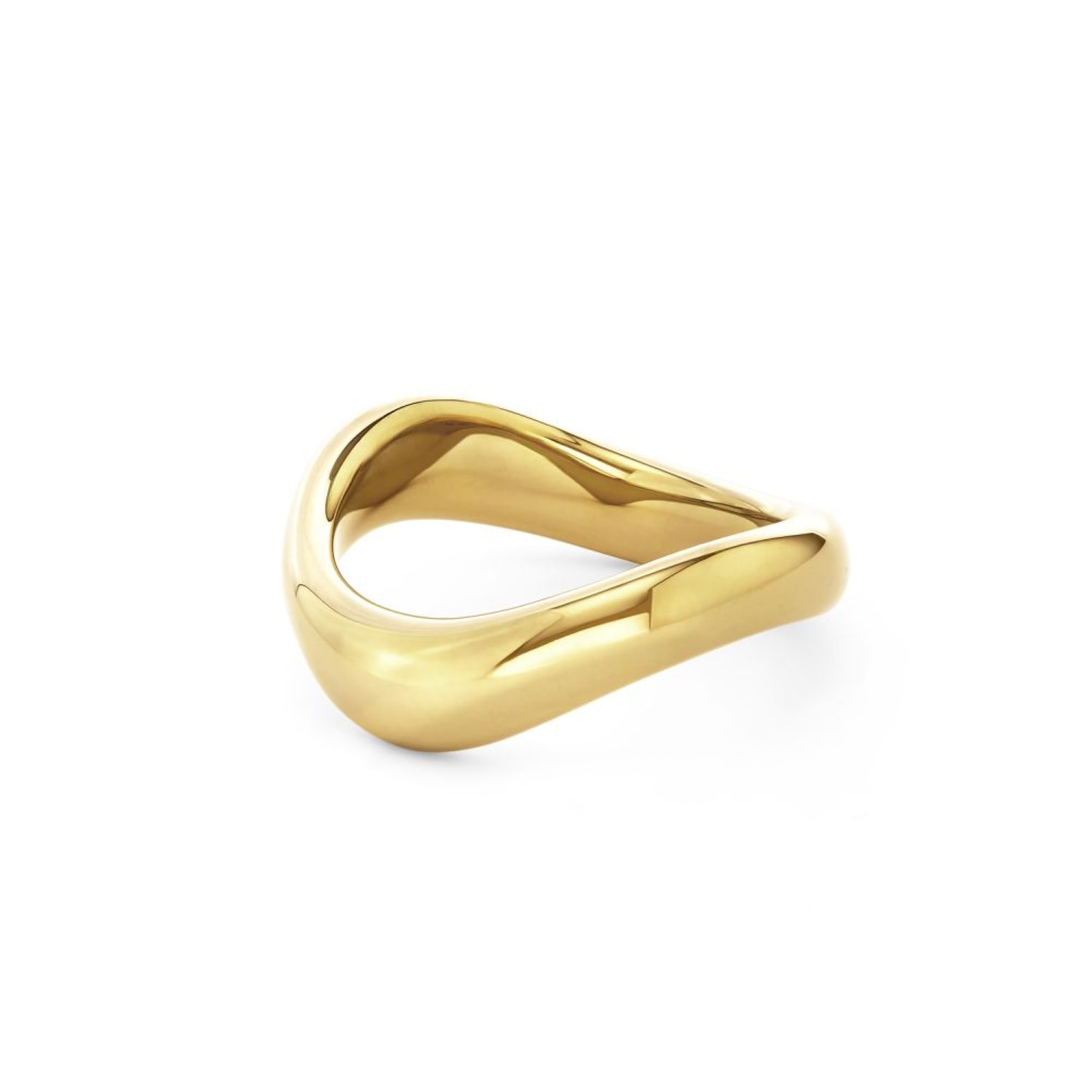 Women's Yellow / Gold Wave Gold Ring | Dinny Hall