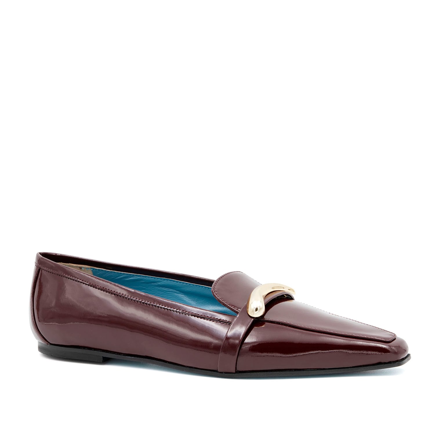 Valentina Rangoni Women's Red Grecale Ornamented Flat - Bordeaux Vernice In Red