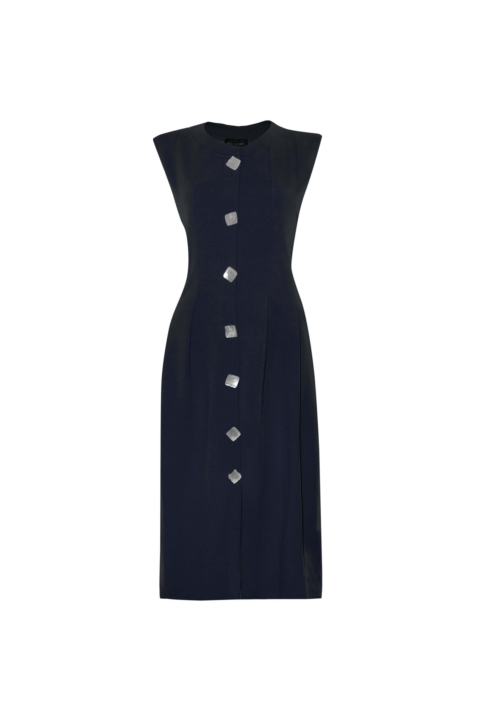 James Lakeland Women's Blue Navy Pocket Midi Dress In Blue