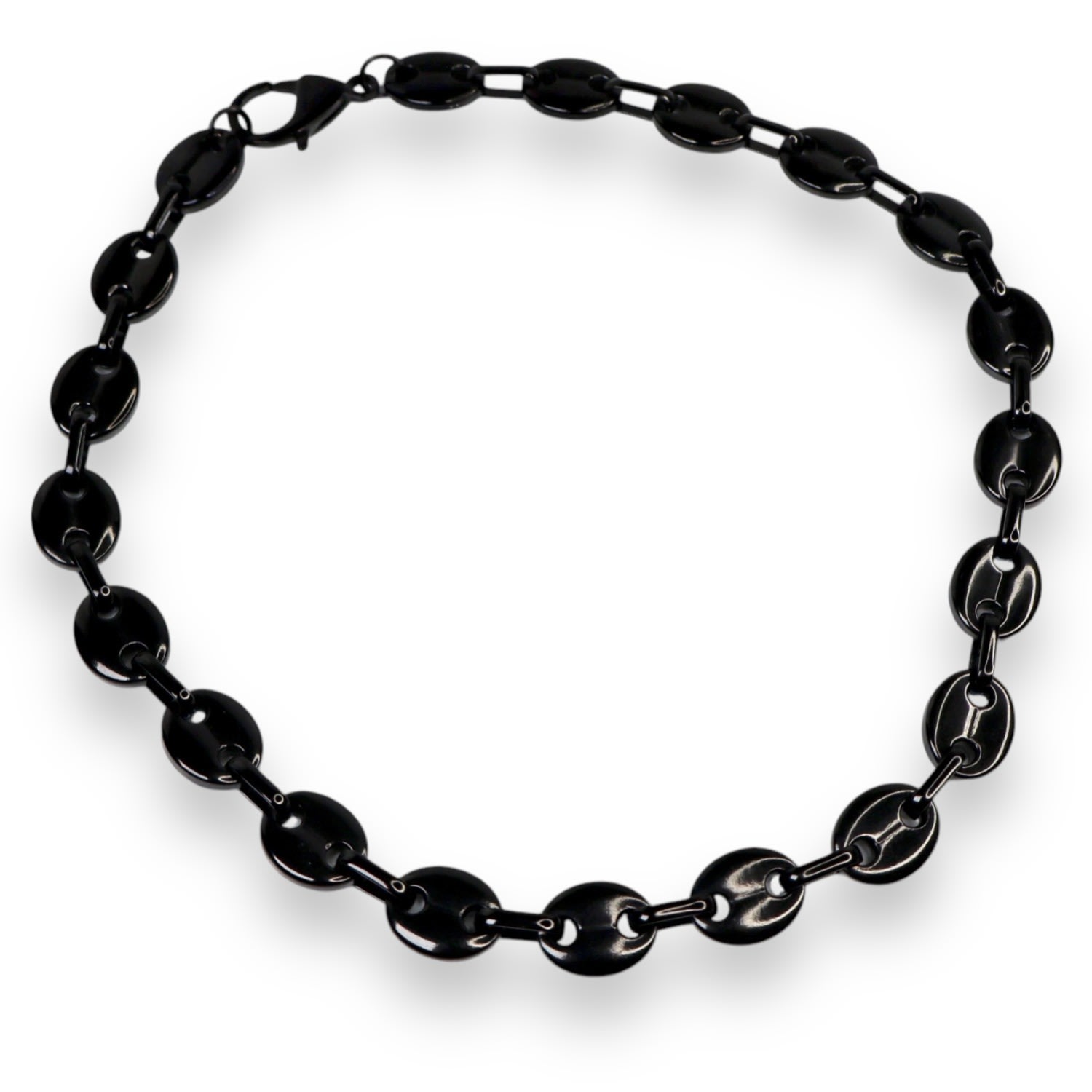 Jagged Halo Jewelry Women's Mariner Link Necklace In Black Rhodium