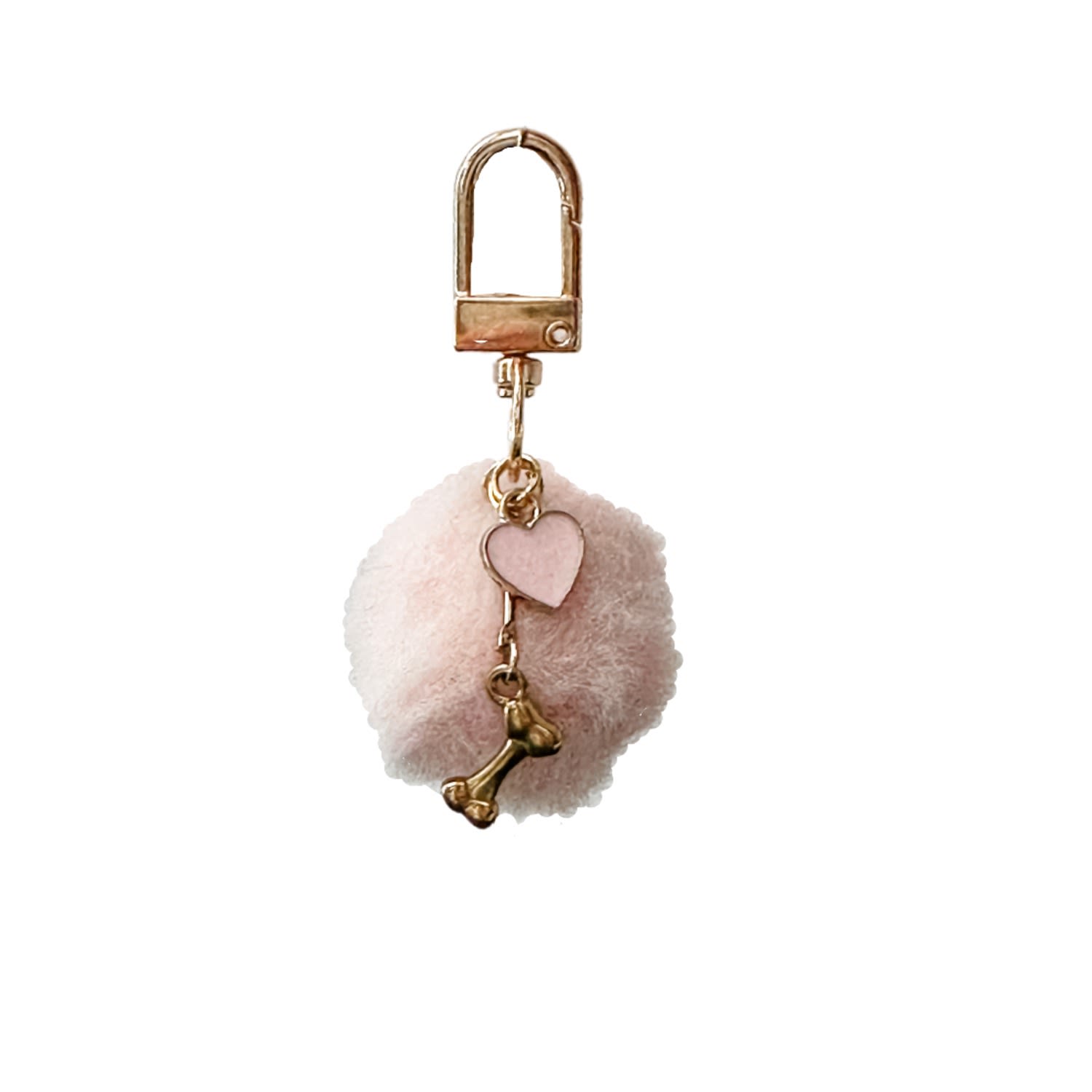 Gold / Pink Pink Pompom Collar Charm | One Size | Babaloo Jewelry