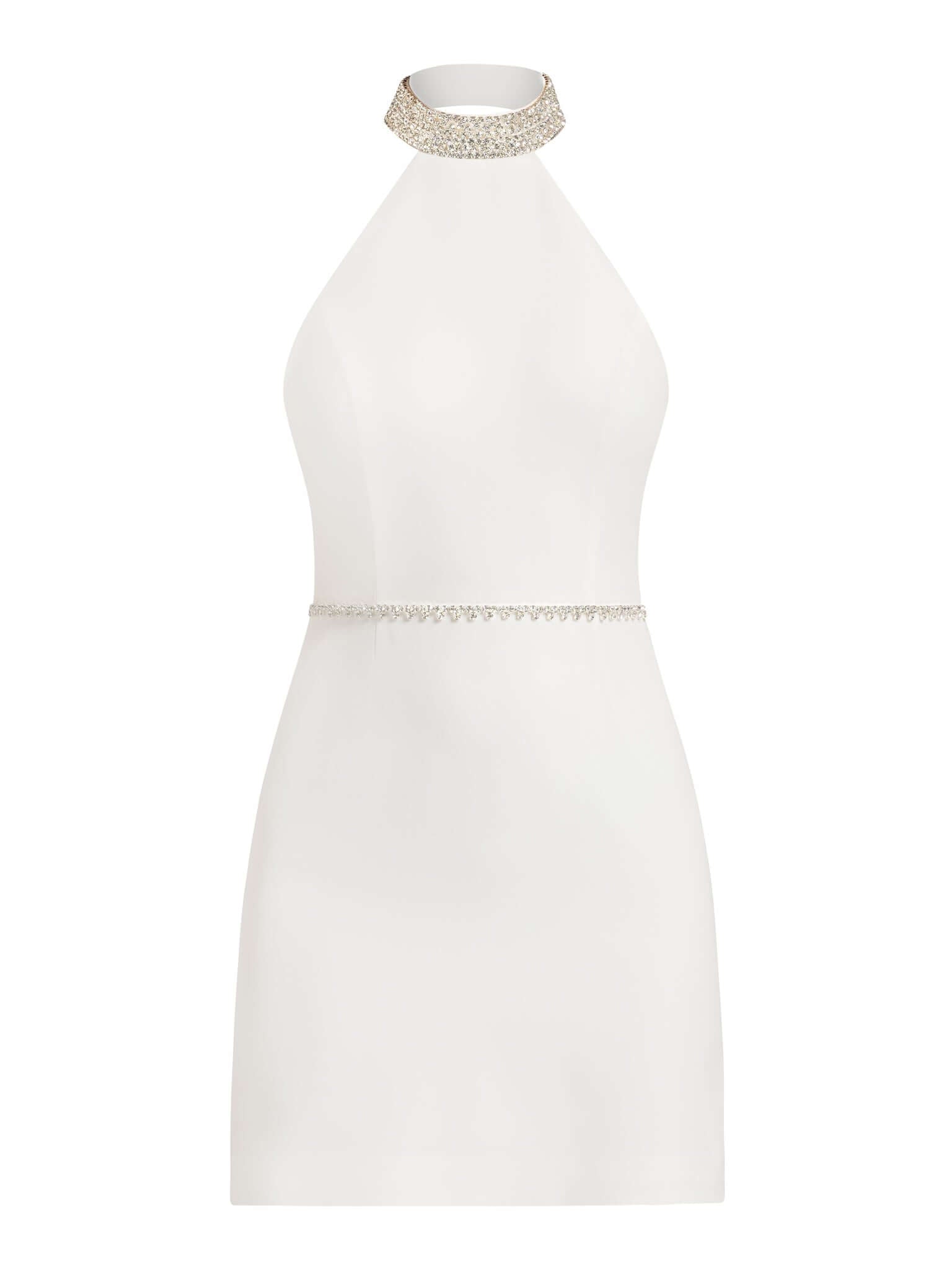 Tia Dorraine Women's Fall In Love Crystal-embellished Mini Dress - Pearl White In White