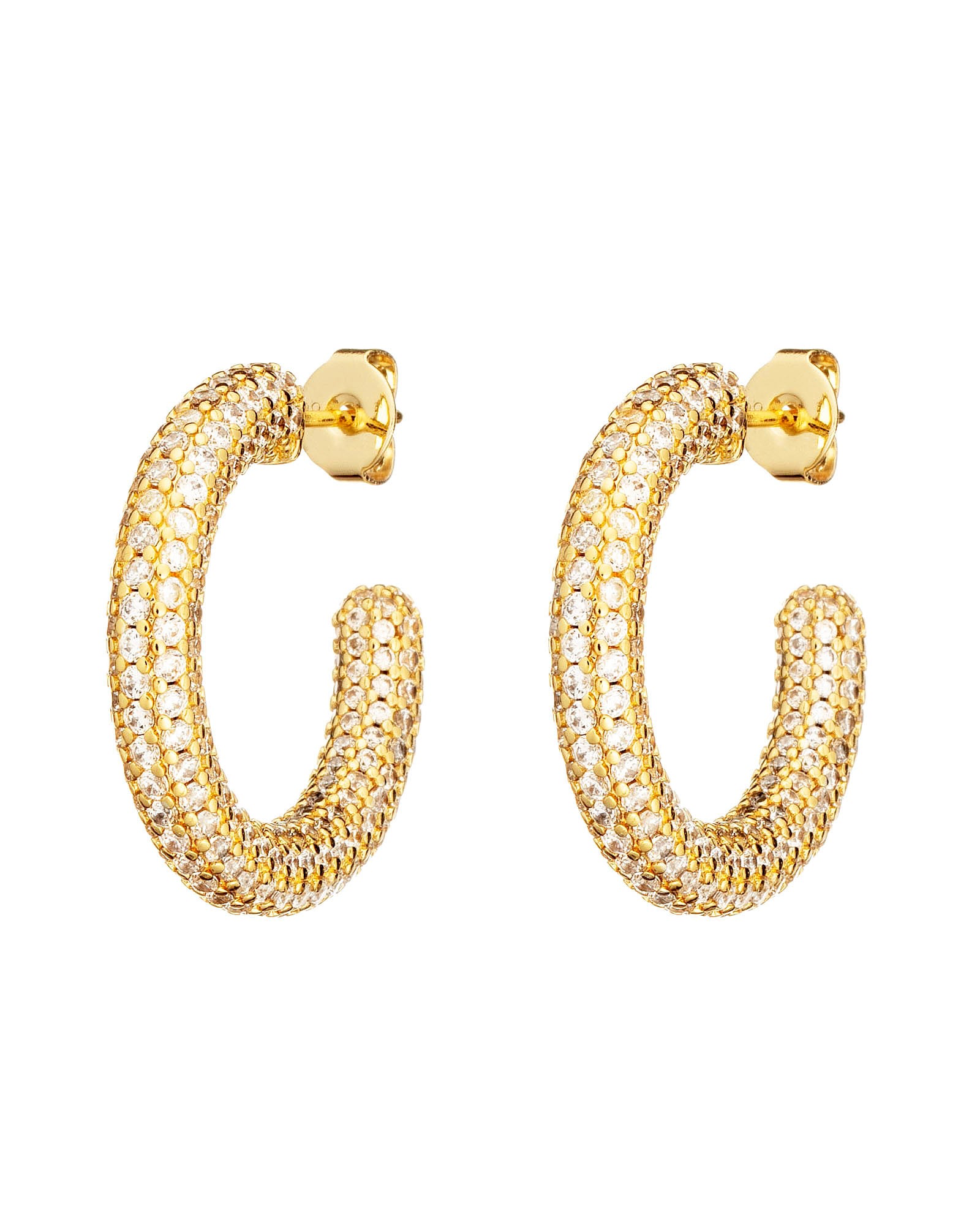 Women’s Crystal Encrusted Hoops Crystals and Co