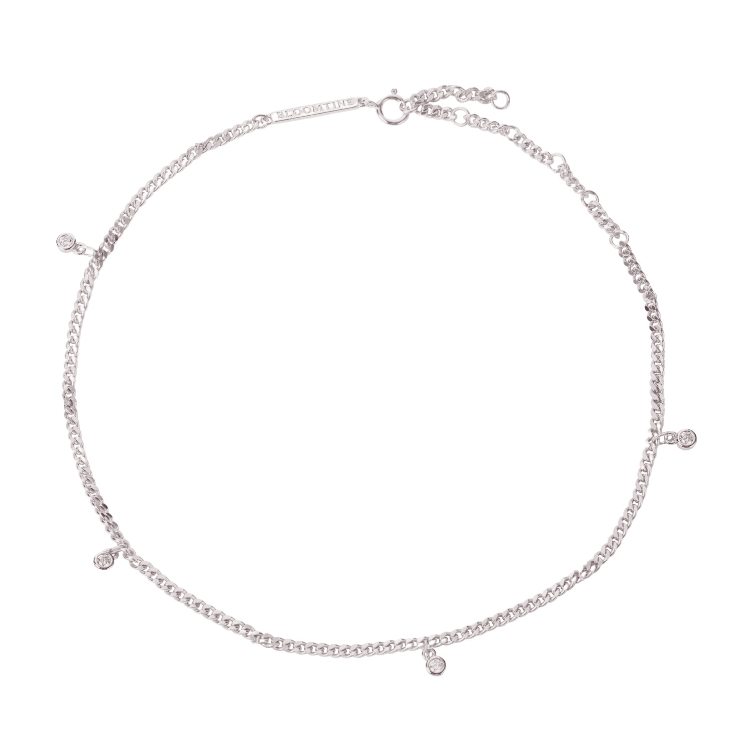 Bloomtine | Earth Angel Hq Women's Illuminess™ Premium Sterling Silver Princess Anklet In Silver