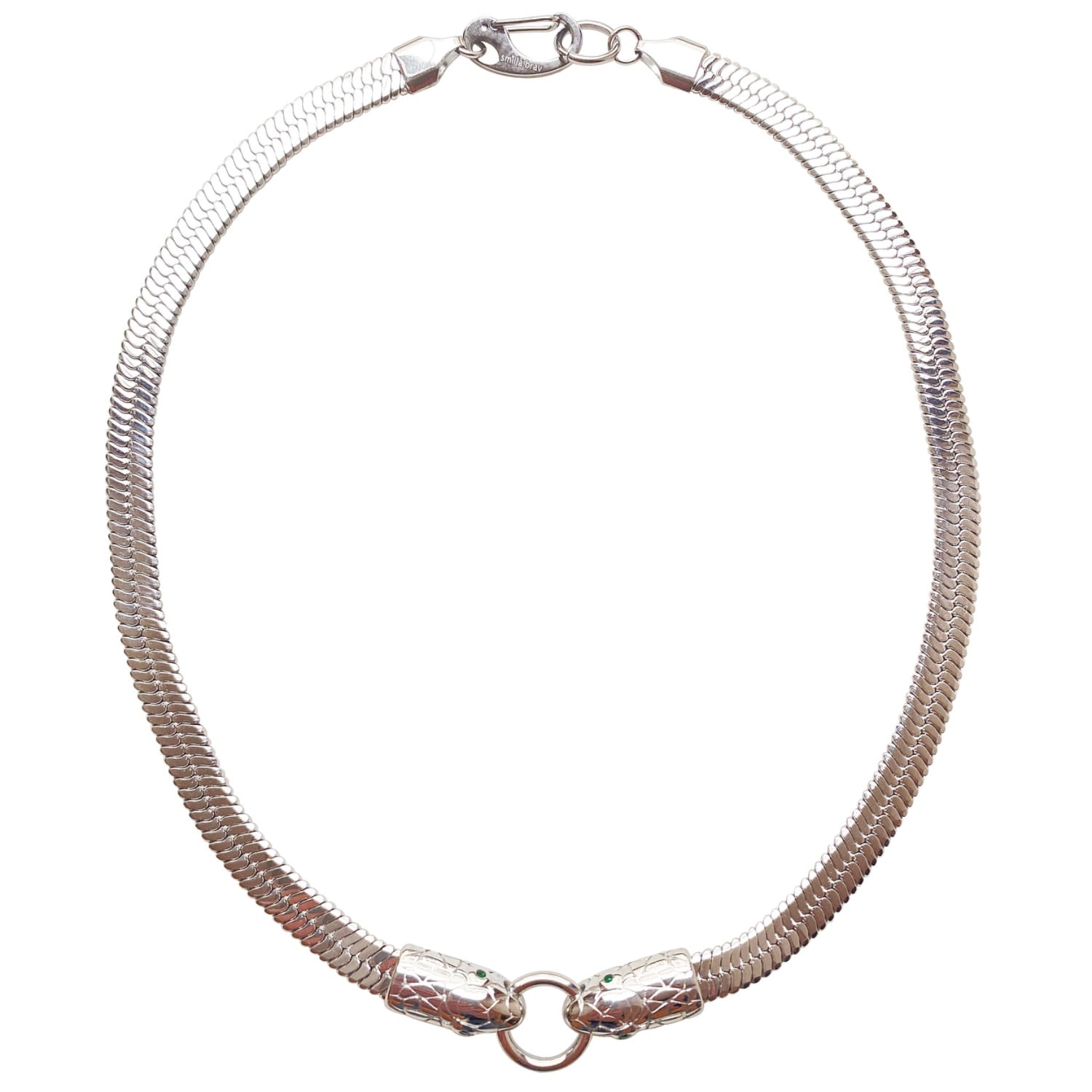 Smilla Brav Women's Silver Snake Necklace Serpentina