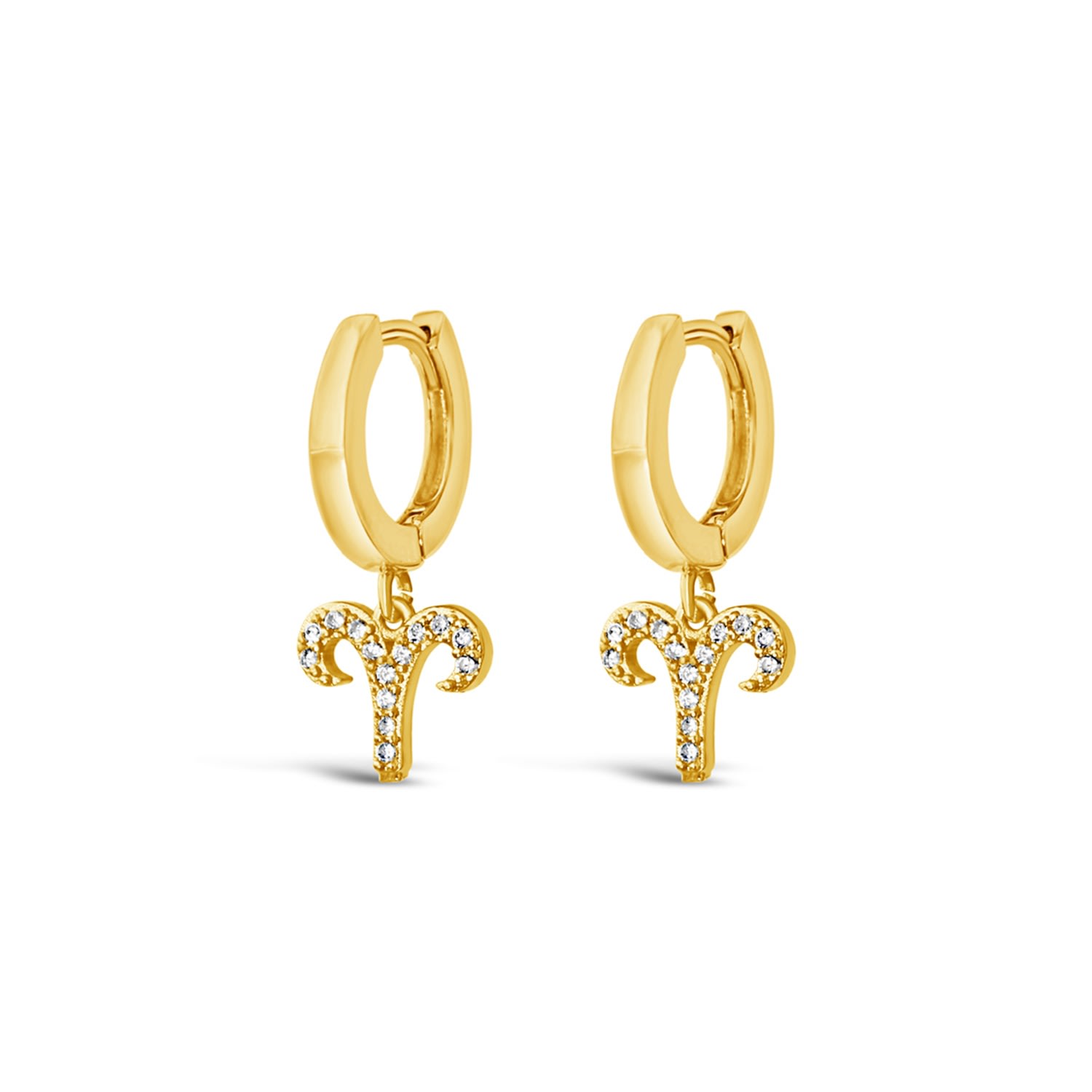 Women’s Aries 18K Gold Vermeil Zodiac Star Sign Earrings Lucky Eleven