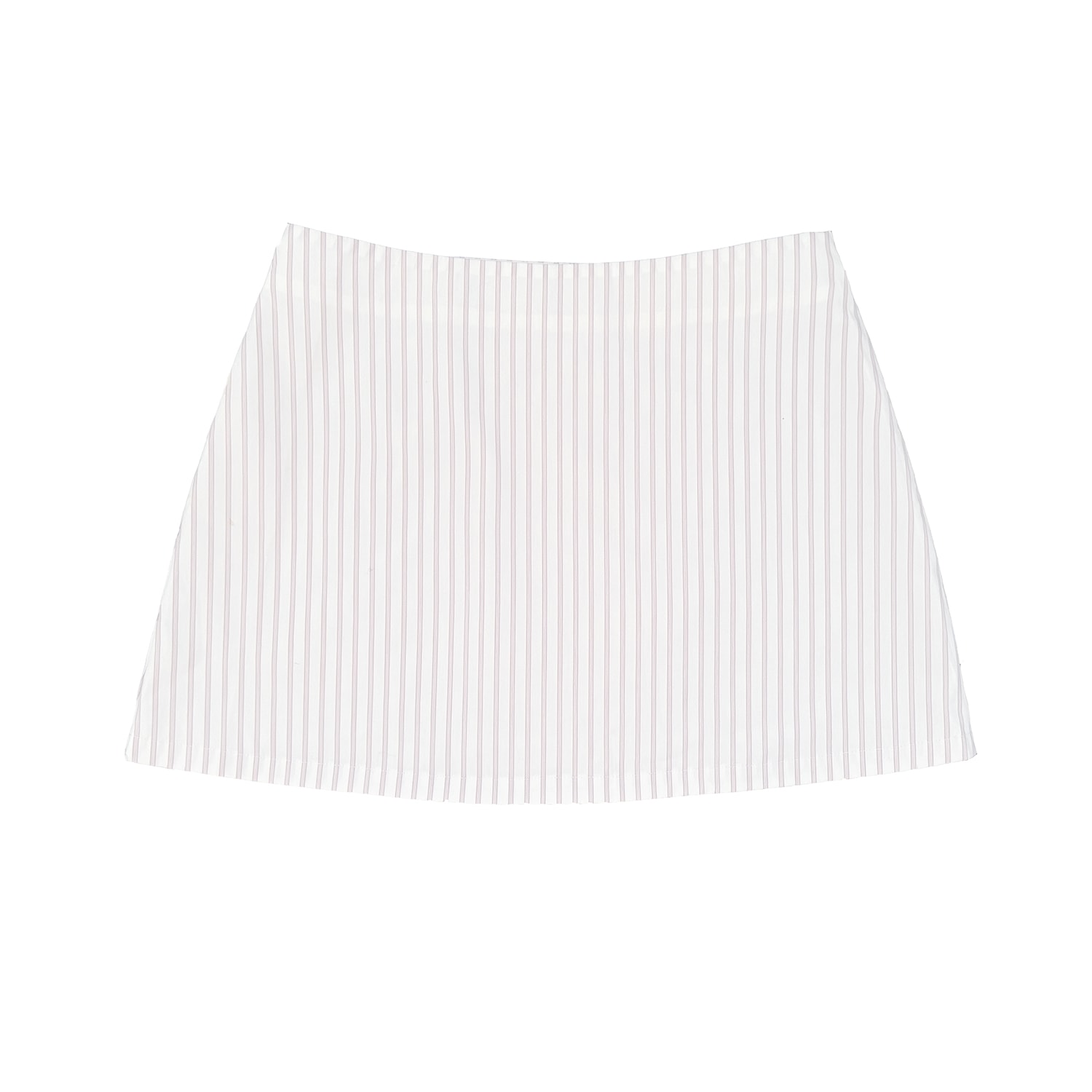 Nuaje Nuaje Women's White Cher Mini Skirt In Pinstripe Cotton In White