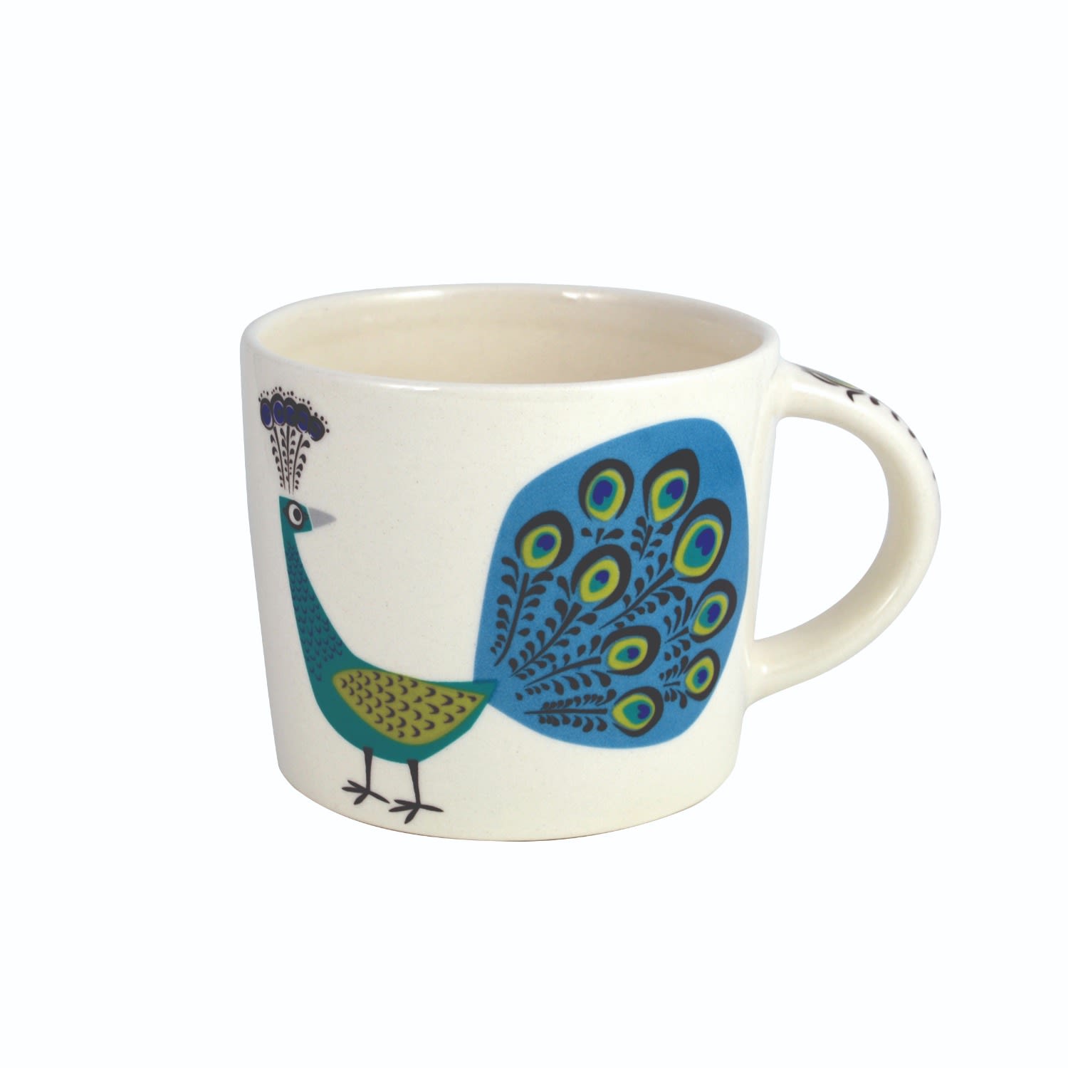 Hannah Turner Blue Peacock Mug In Blue