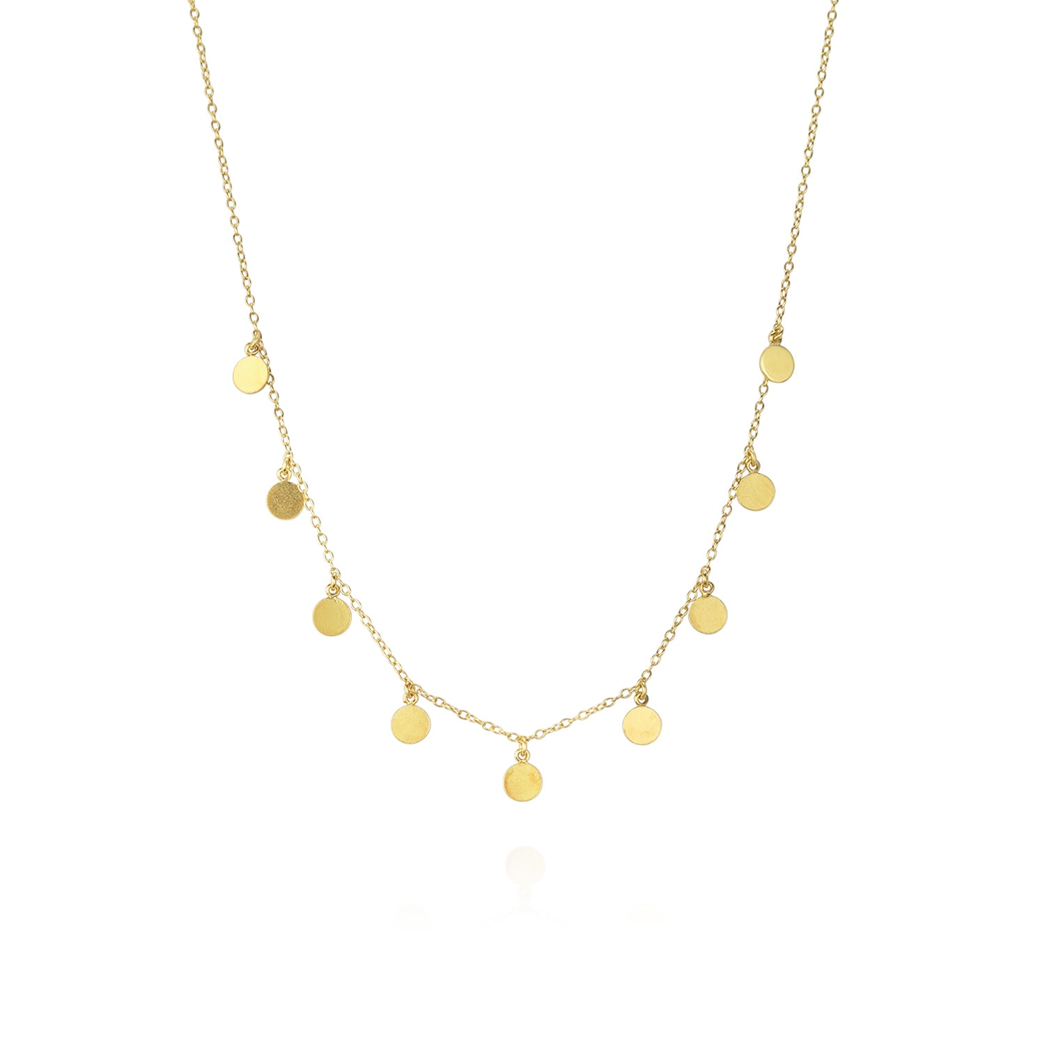 Mounir London Women's Gold Shimmer Disc Necklace In Gold