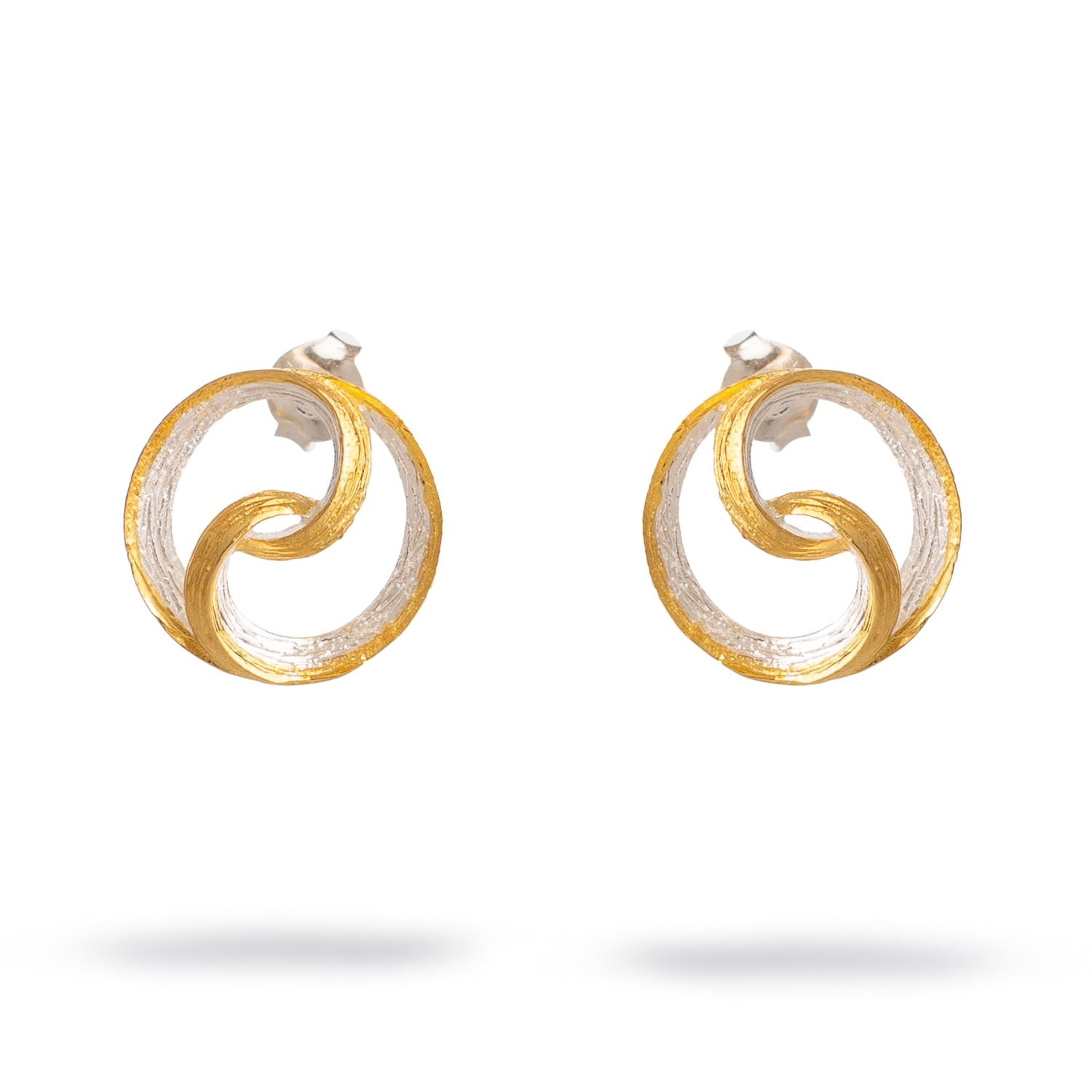 Ebru Jewelry Women's Gold / Silver Eternal Balance Mixed Metal Earrings - Gold In Gold