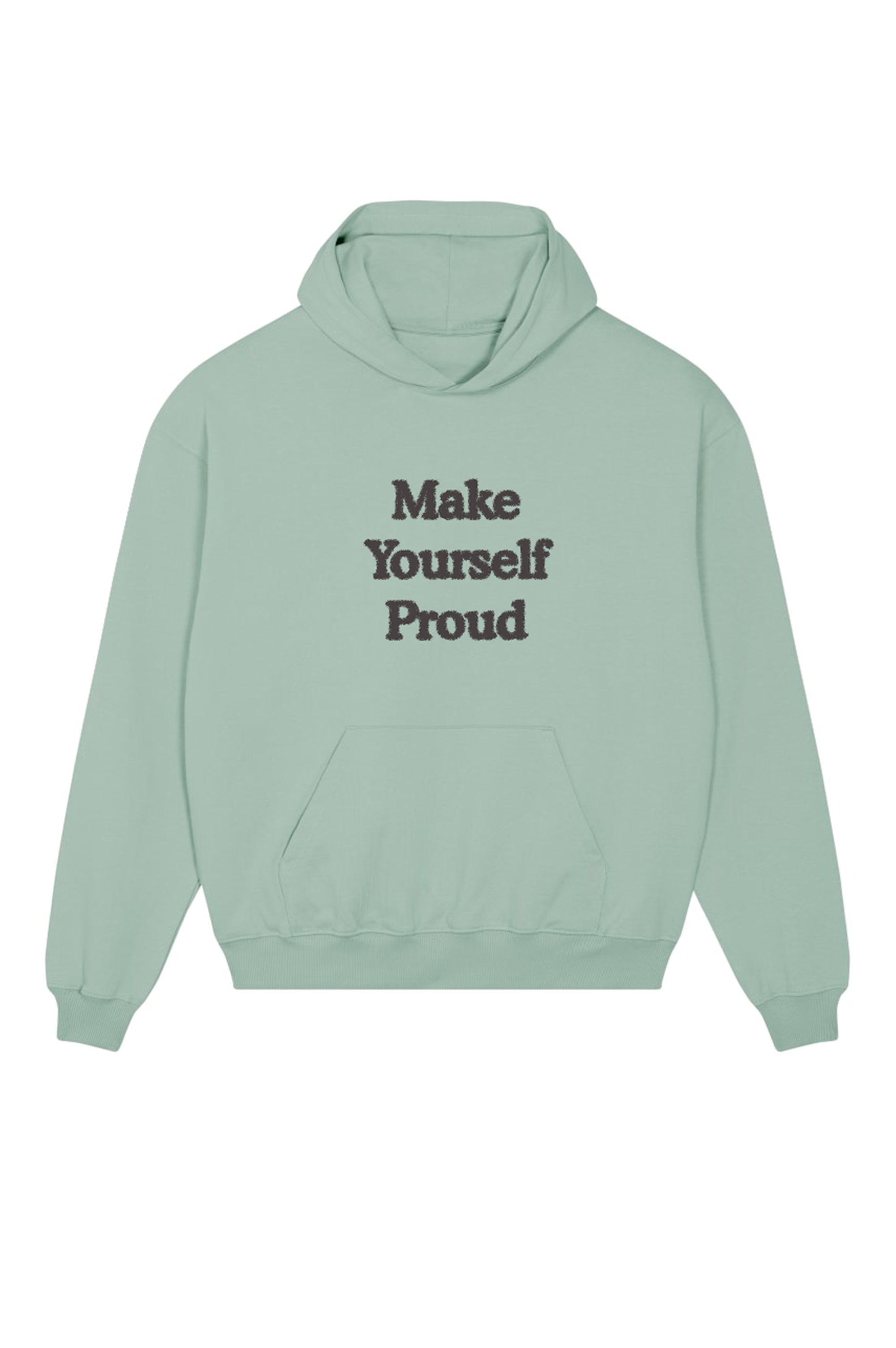 Mysimplicated Green Cotton Hoodie In Mint With Proud Quote In Green