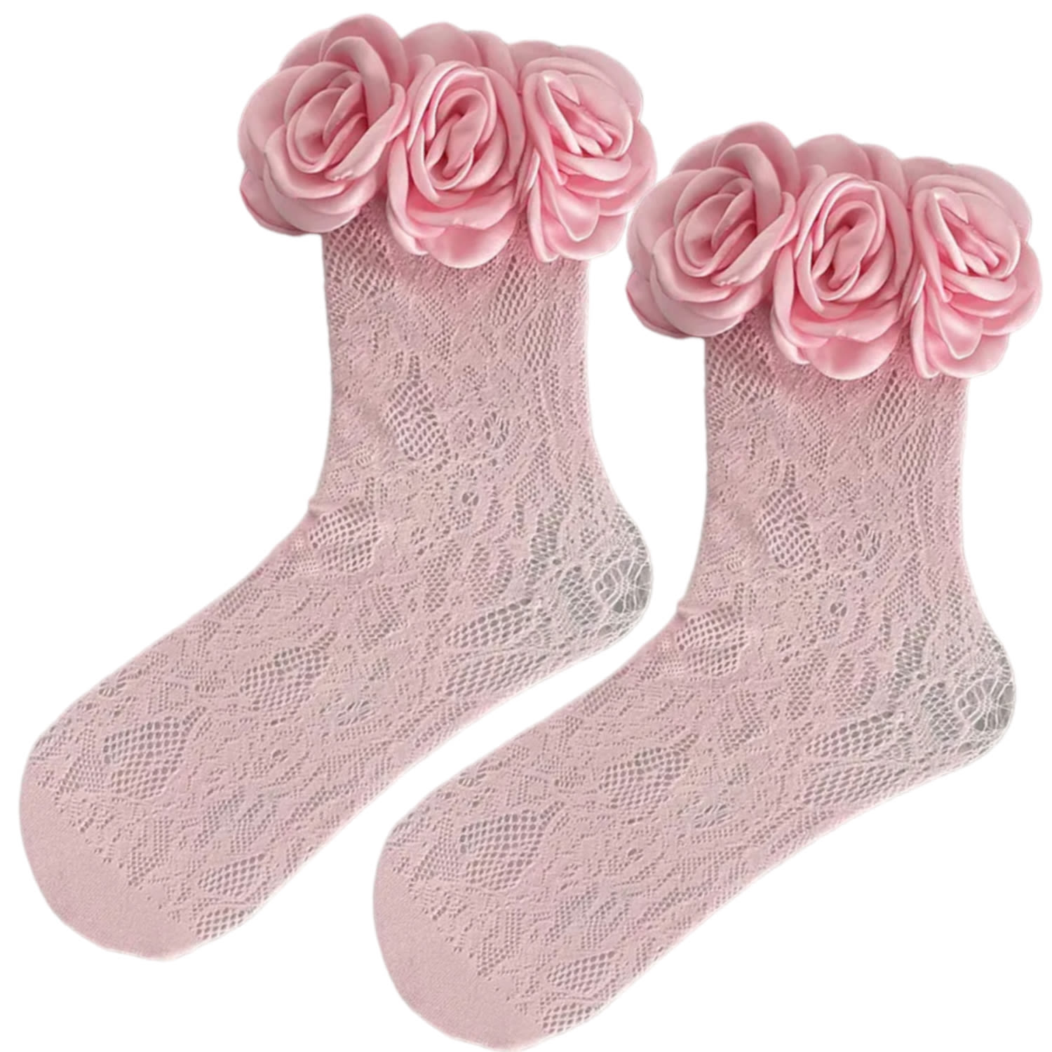 Women’s Pink / Purple Lace Ring A Rosie Socks Petal One Size High Heel Jungle by Kathryn Eisman