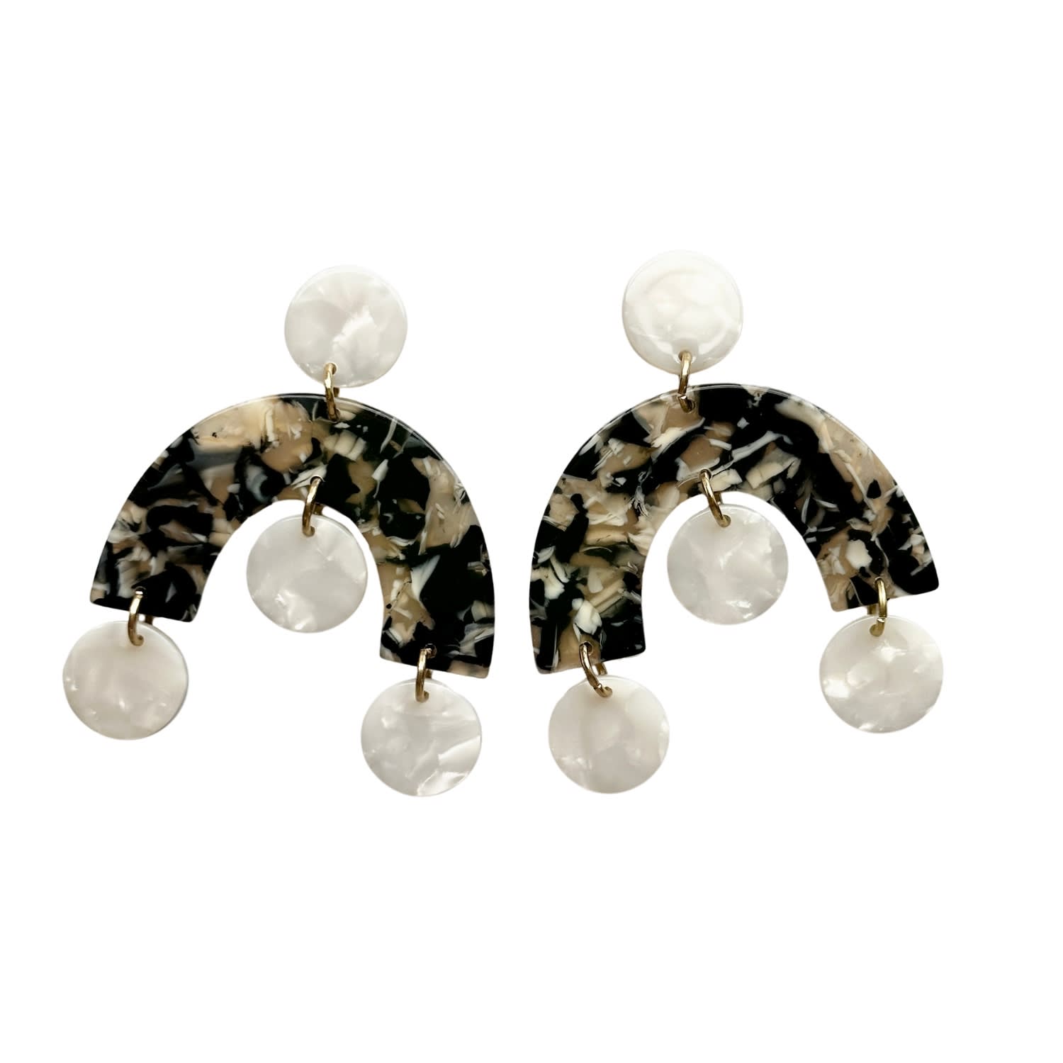 Closet Rehab Women's Neutrals / Black / Brown Arch Drop Earrings In Off The Grid