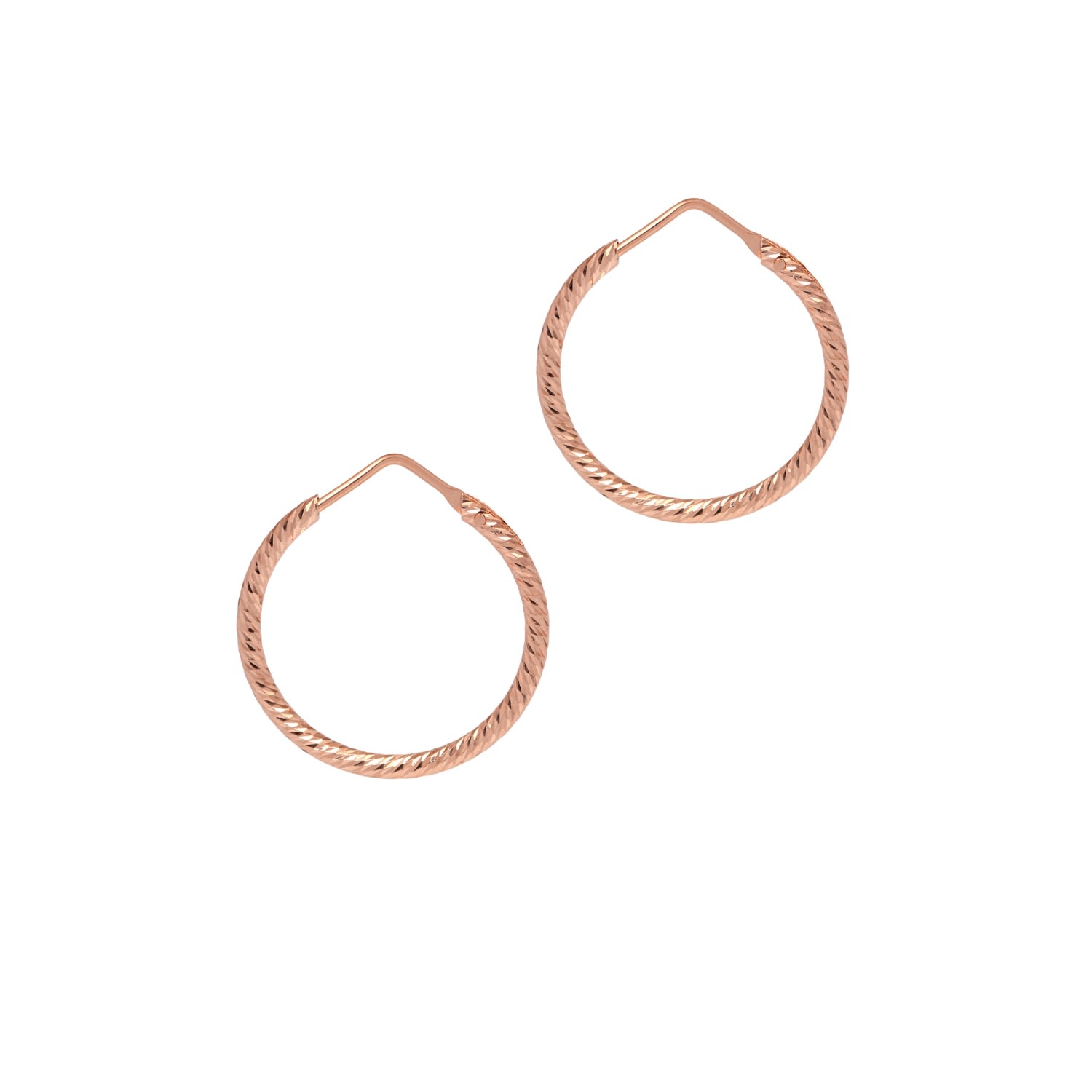 Women’s Sparkly Hoop Earrings Extra Small Rose Gold The Hoop Station