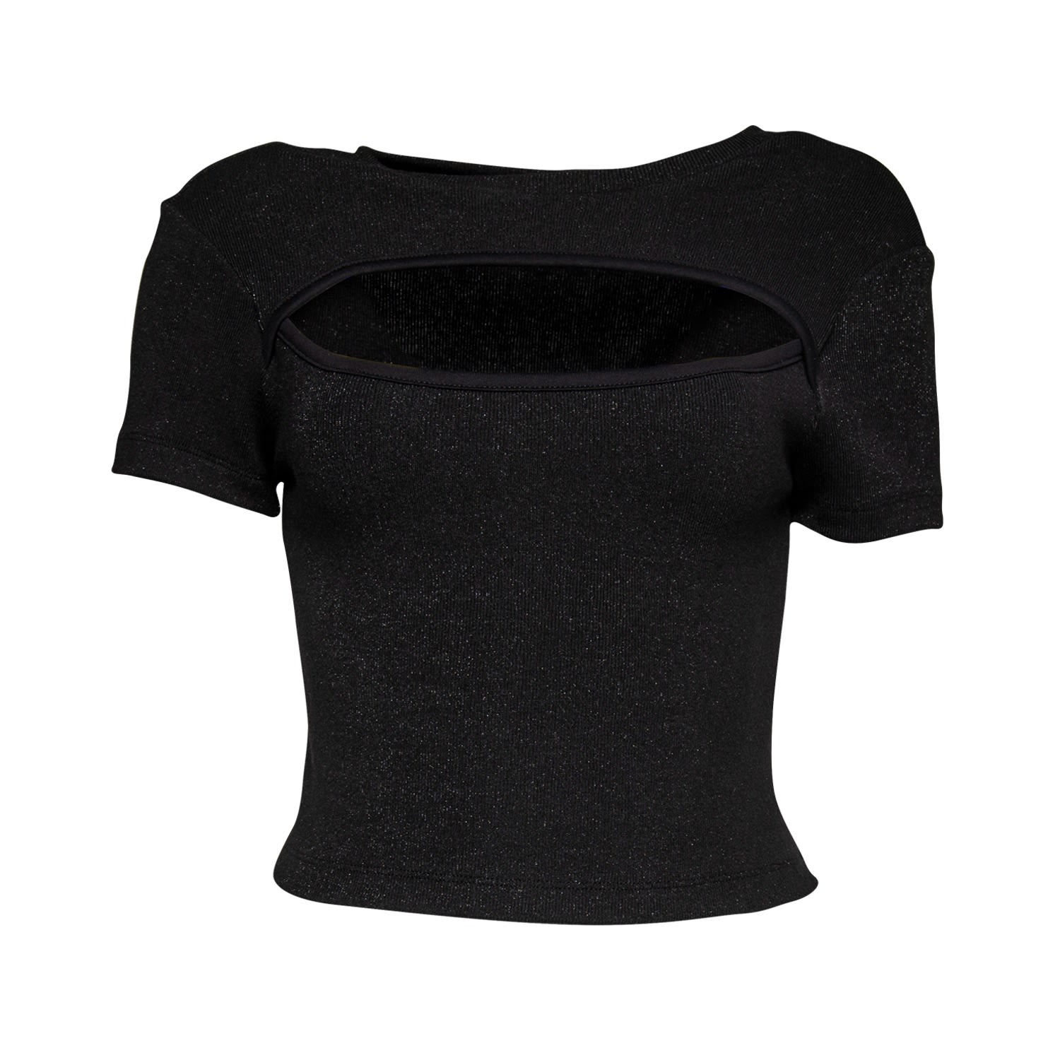 Women’s Cut-Out Knit Tee - Black Small Bee & Alpaca