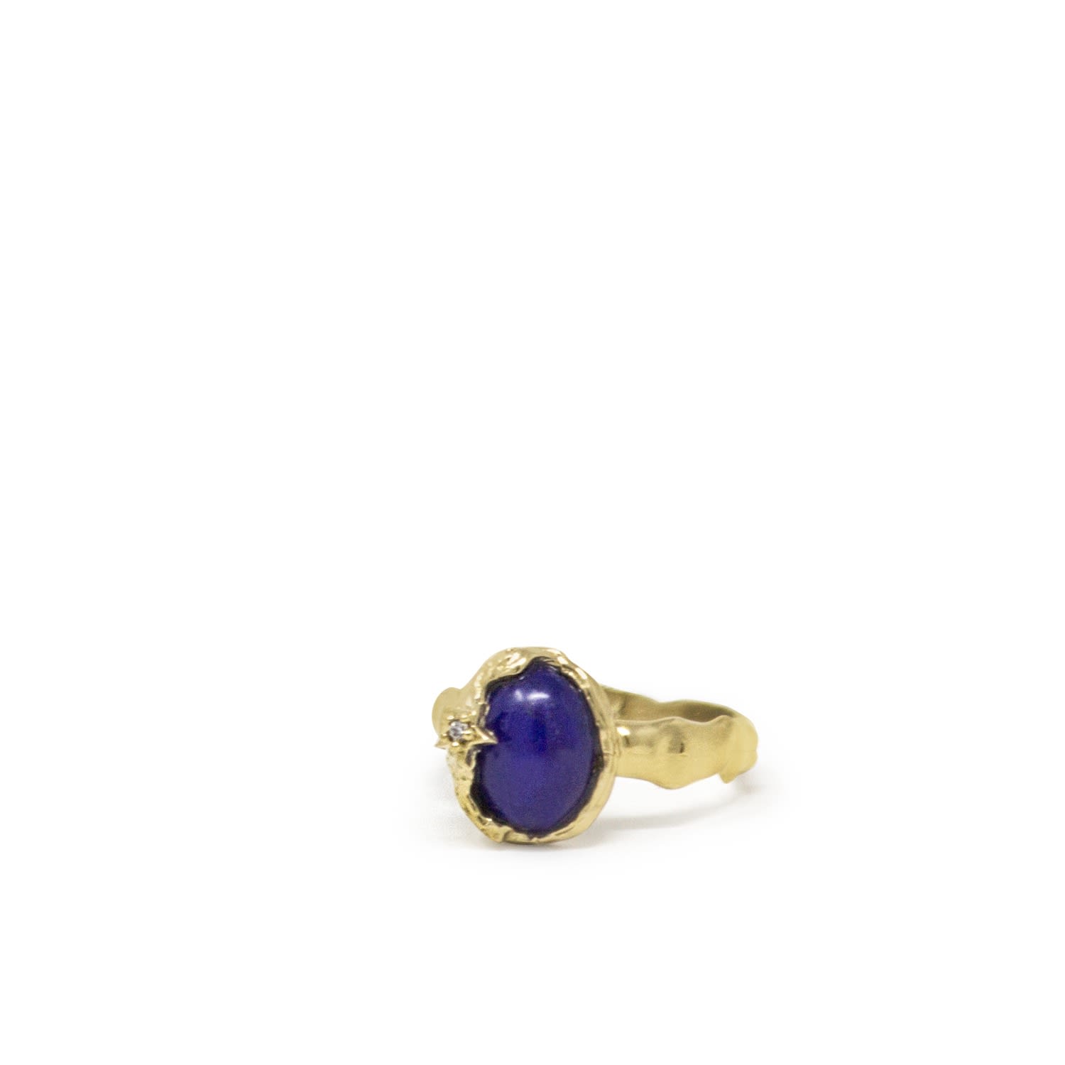 Women’s Blue Ad Astra Gold-Plated Lapis Lazuli Ring Vintouch Italy